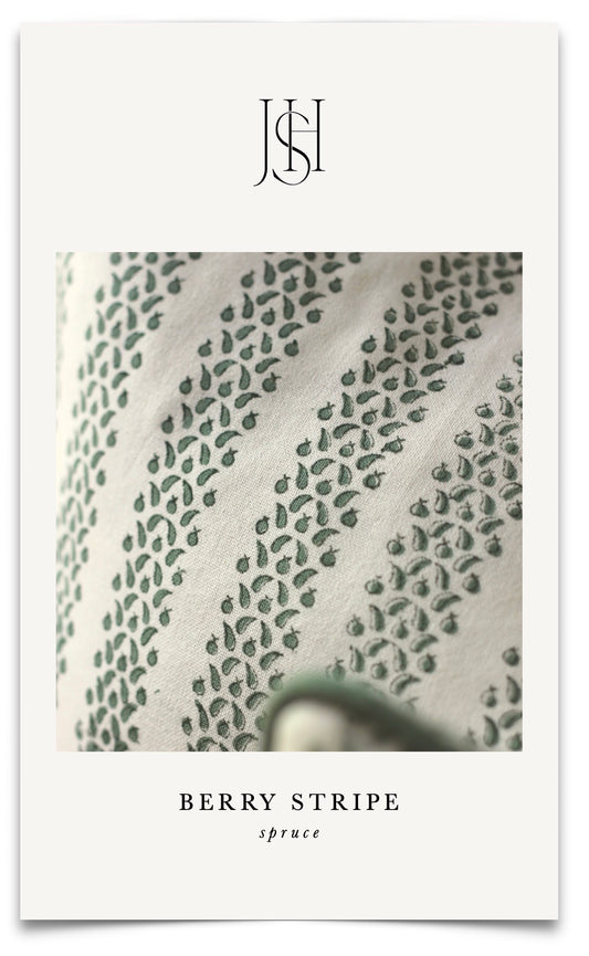 Berry Stripe Fabric by the Yard
