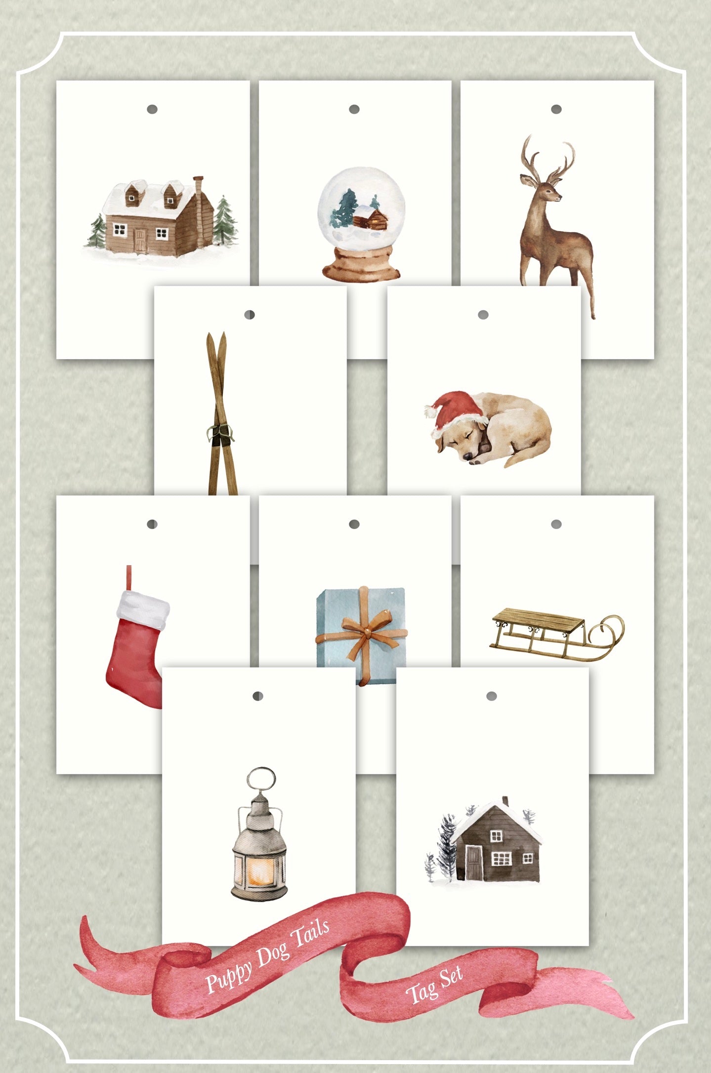 Puppydog Tails Tags - Set of 10