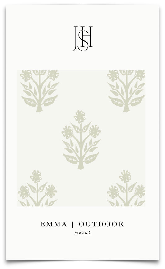 Emma in Wheat Outdoor Fabric by the Yard