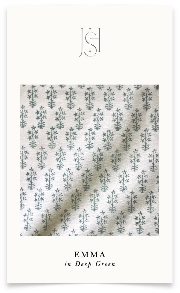 Emma in Deep Green Fabric by the Yard