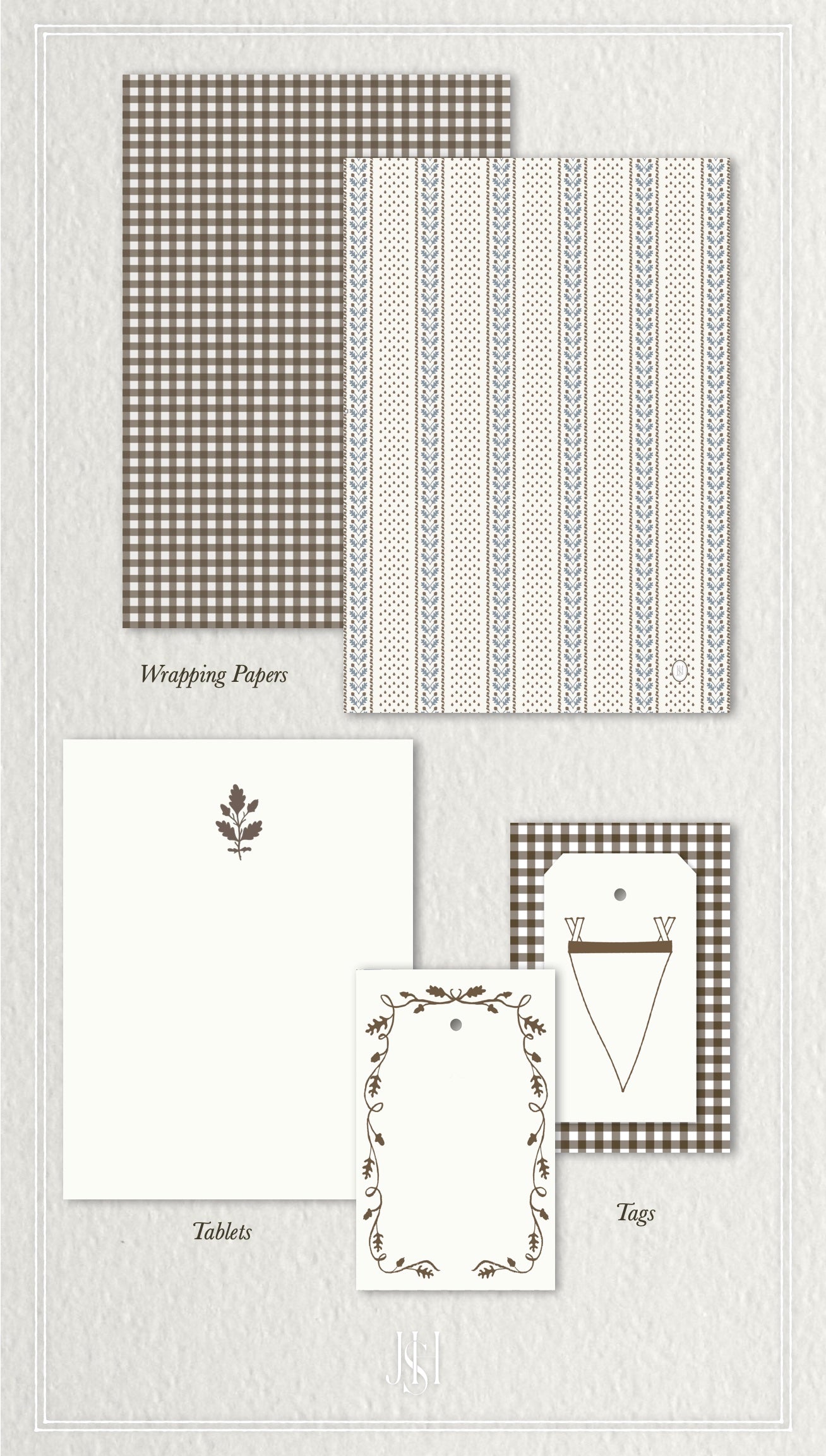 Oak Leaf Crest Tags