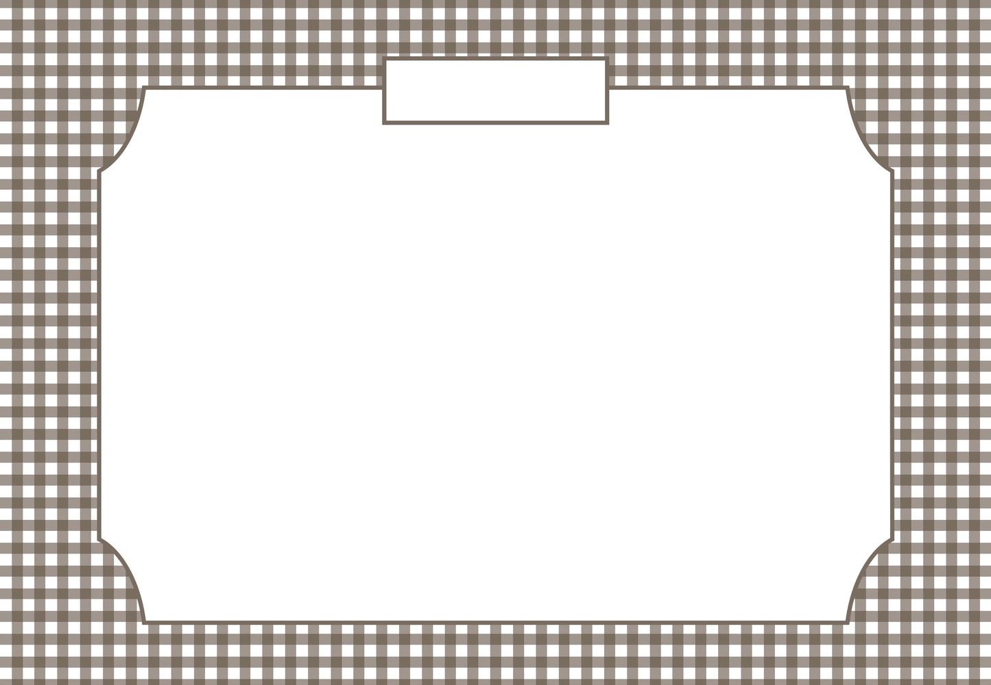 Paper Placemats - Chocolate Gingham