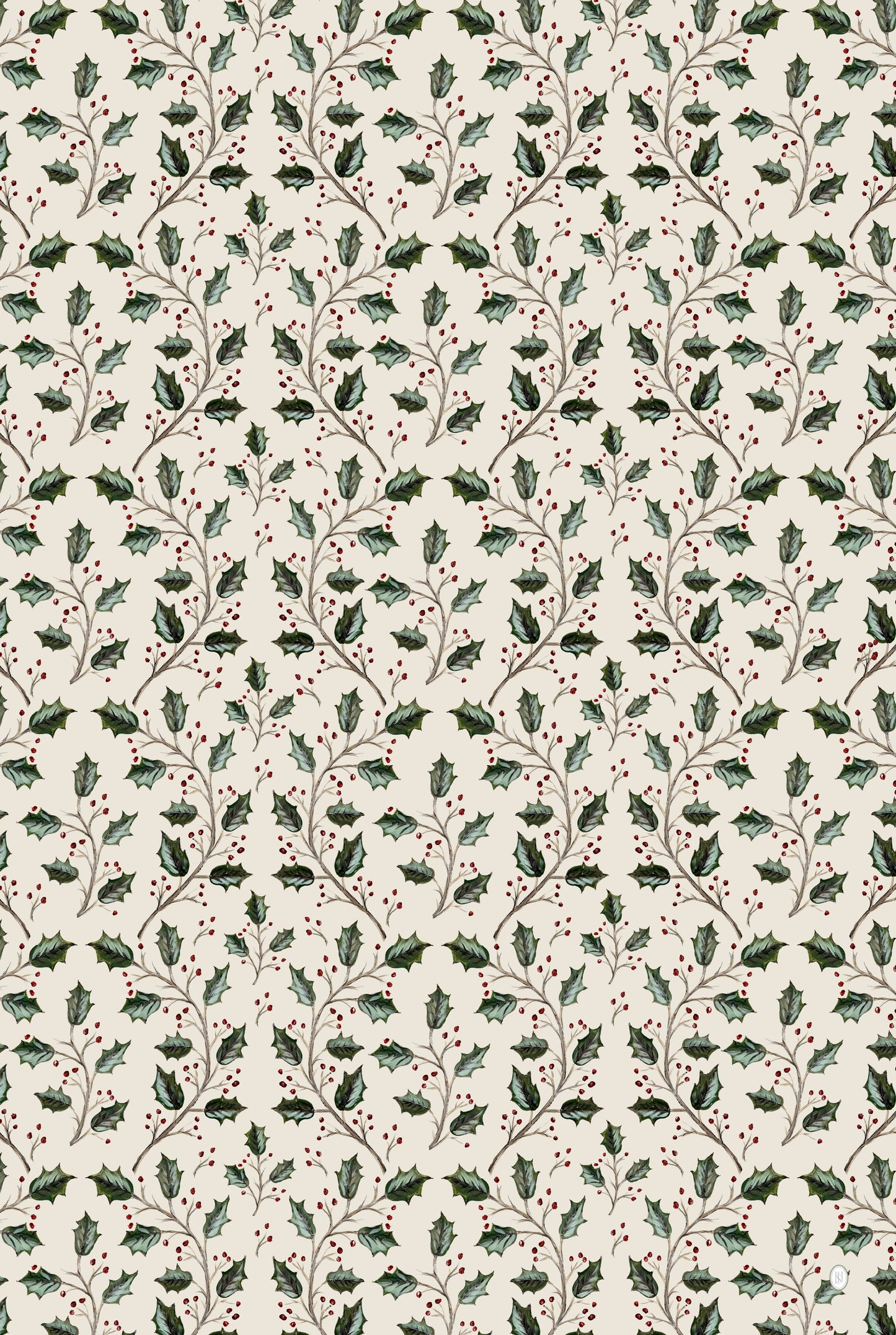 JSH + Whittney Parkinson Holly Wrapping Papers - 4 sheets