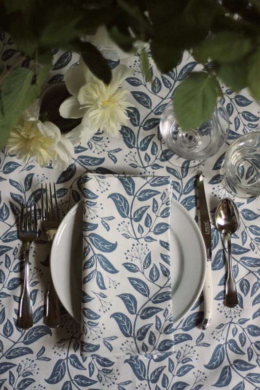Privet Hedge in Navy Napkins & Table Linens