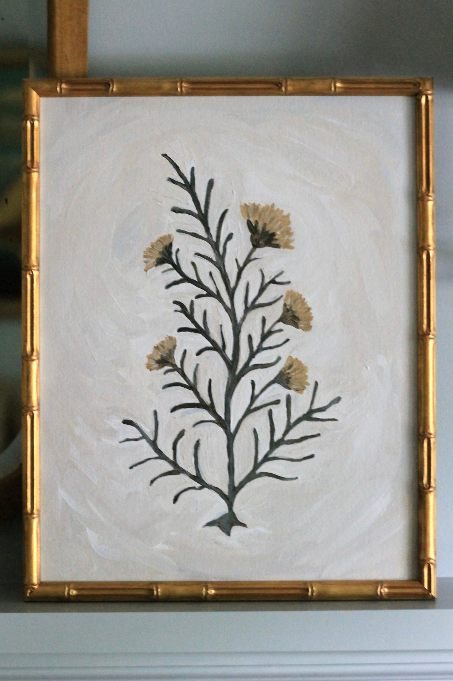 Original Botanical Painting Prints - Charlotte, Spruce & Gold