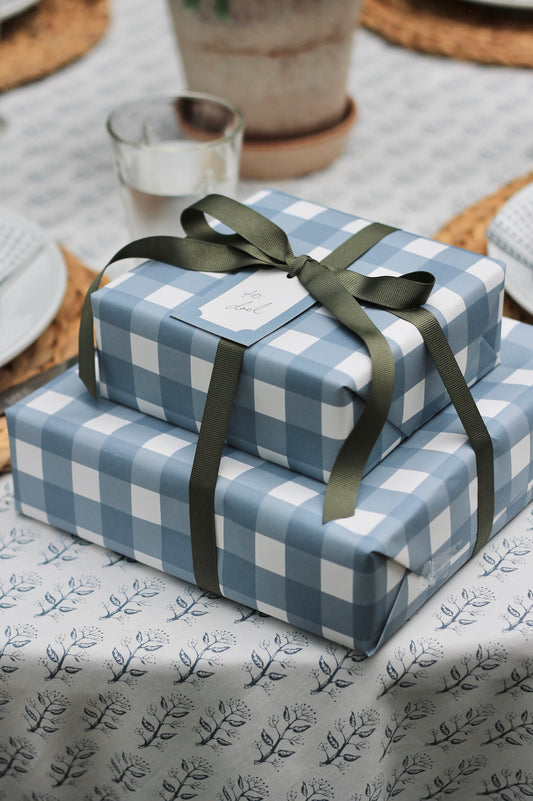 Mason Wrapping Paper, Navy