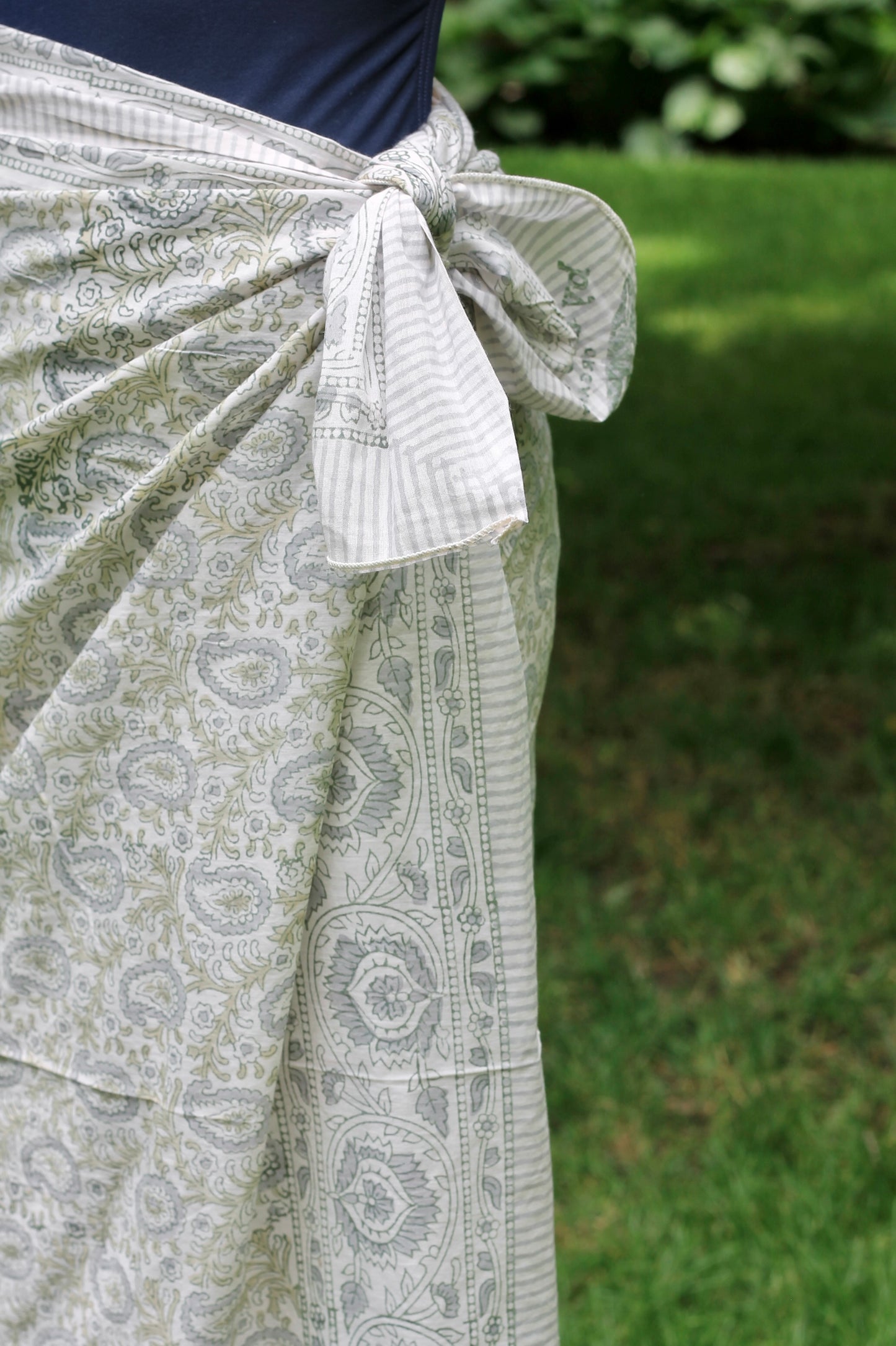Block Print Pareo - Blues