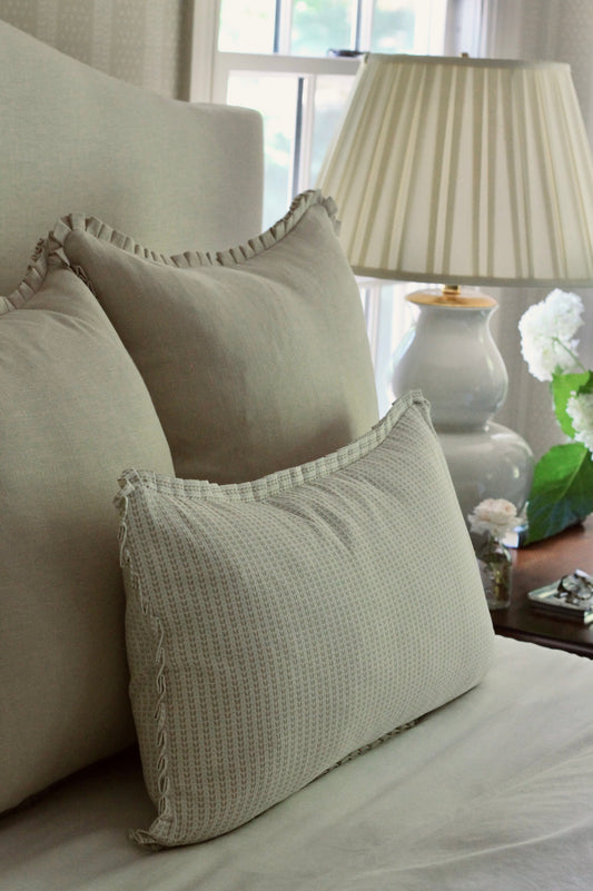 Leaf and Dot Pillow Covers in Cream | 3 sizes