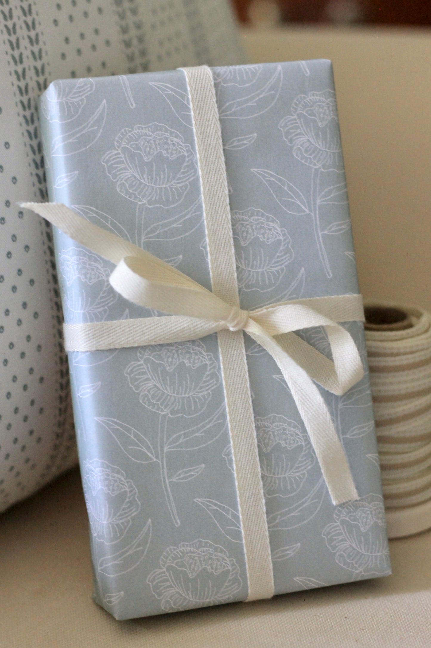 EH Wrapping Paper - Peony, Sage