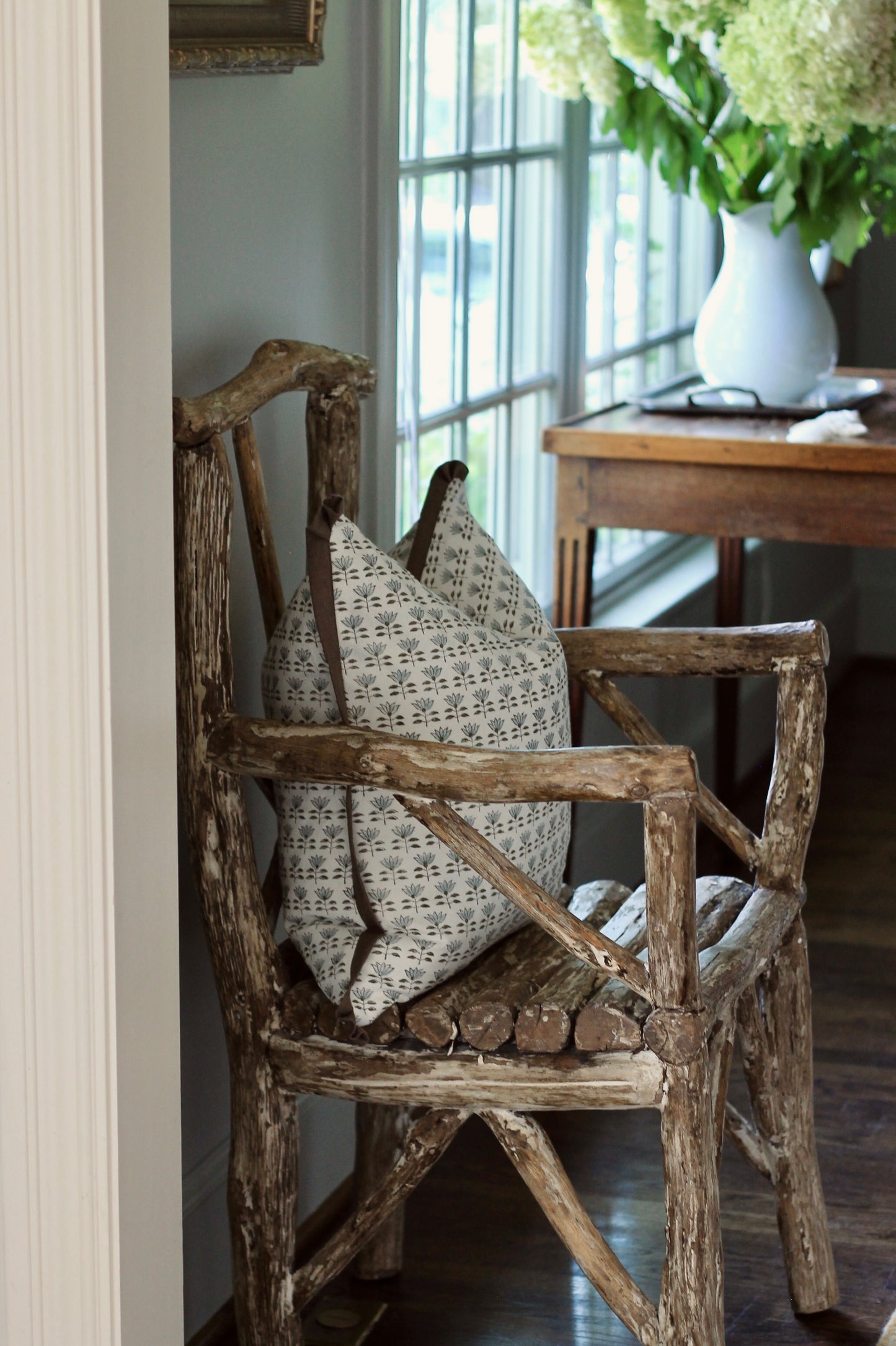 Mone' Pillow Covers | 3 Sizes, English Blue & Walnut