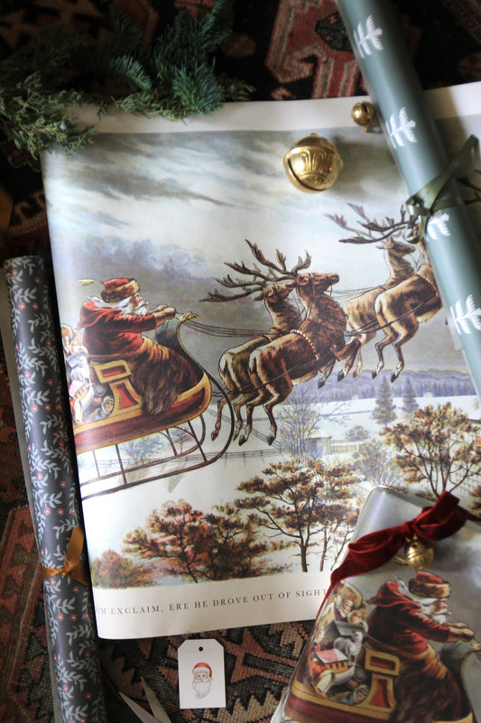 Santa Scene Wrapping Paper