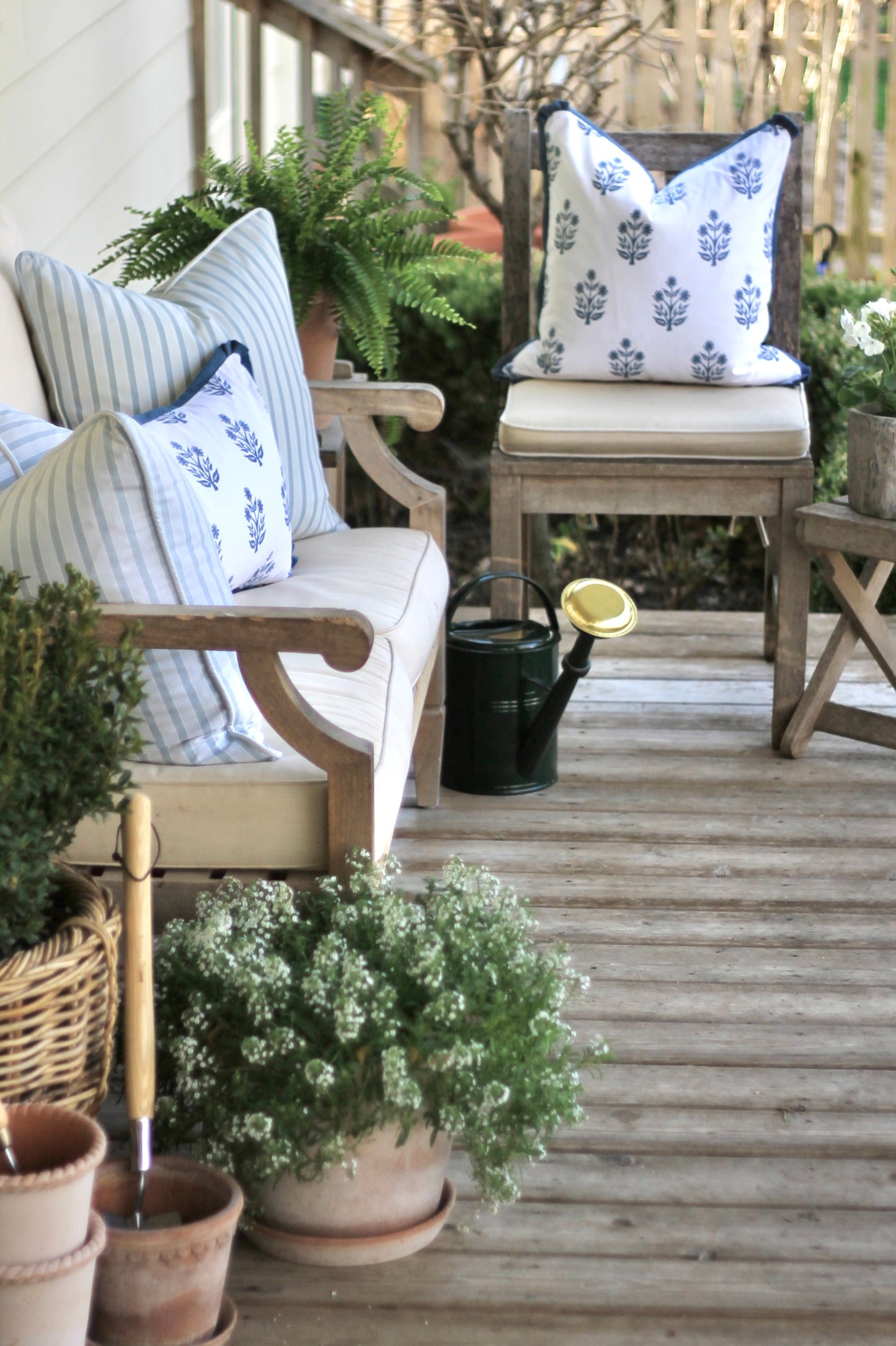 Emma in Wedgewood Outdoor Fabric by the Yard