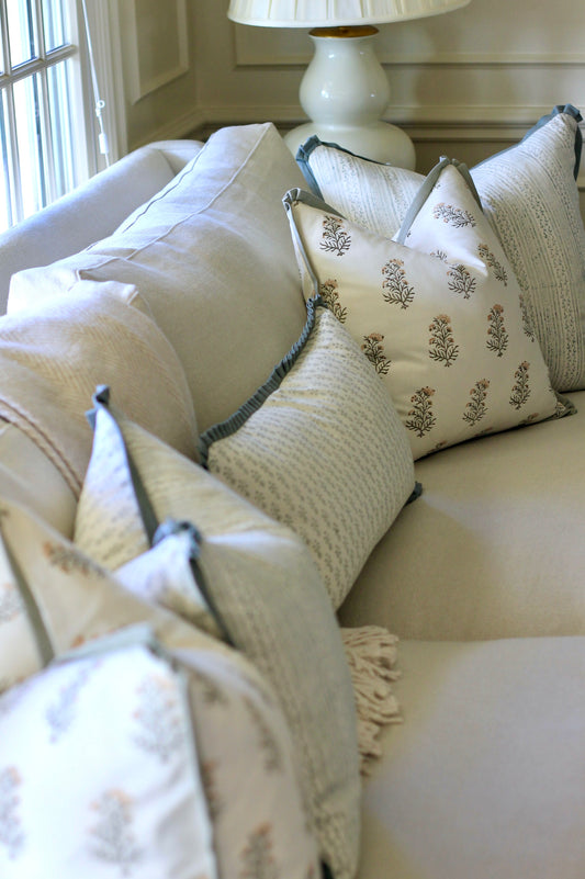 Charlotte Pillow Covers | English Green Trim
