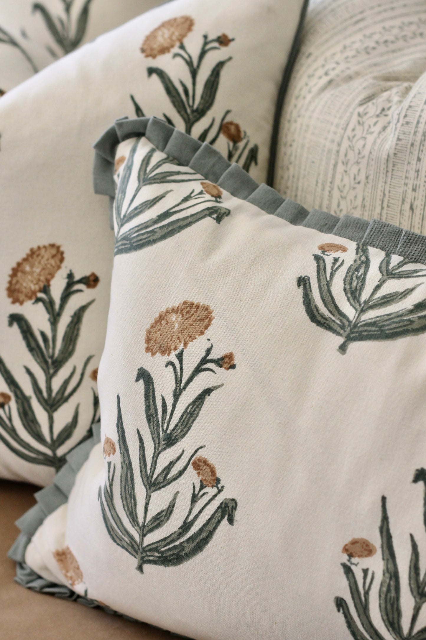Amanda in Natural Pillow Covers