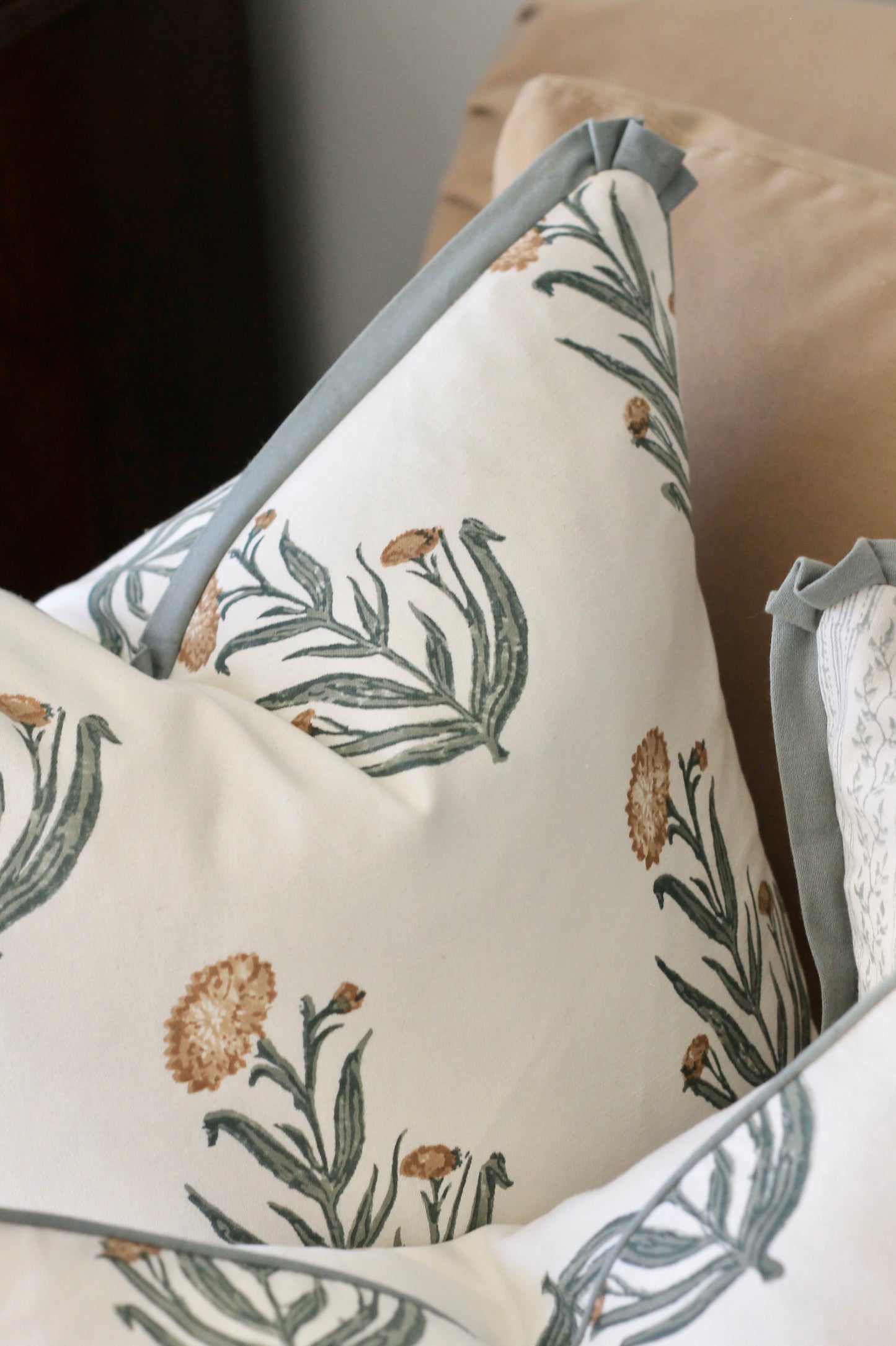 Amanda in Natural Pillow Covers