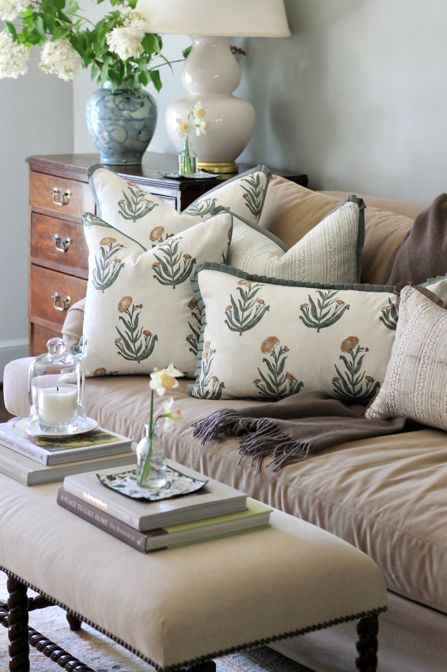 Amanda in Natural Pillow Covers