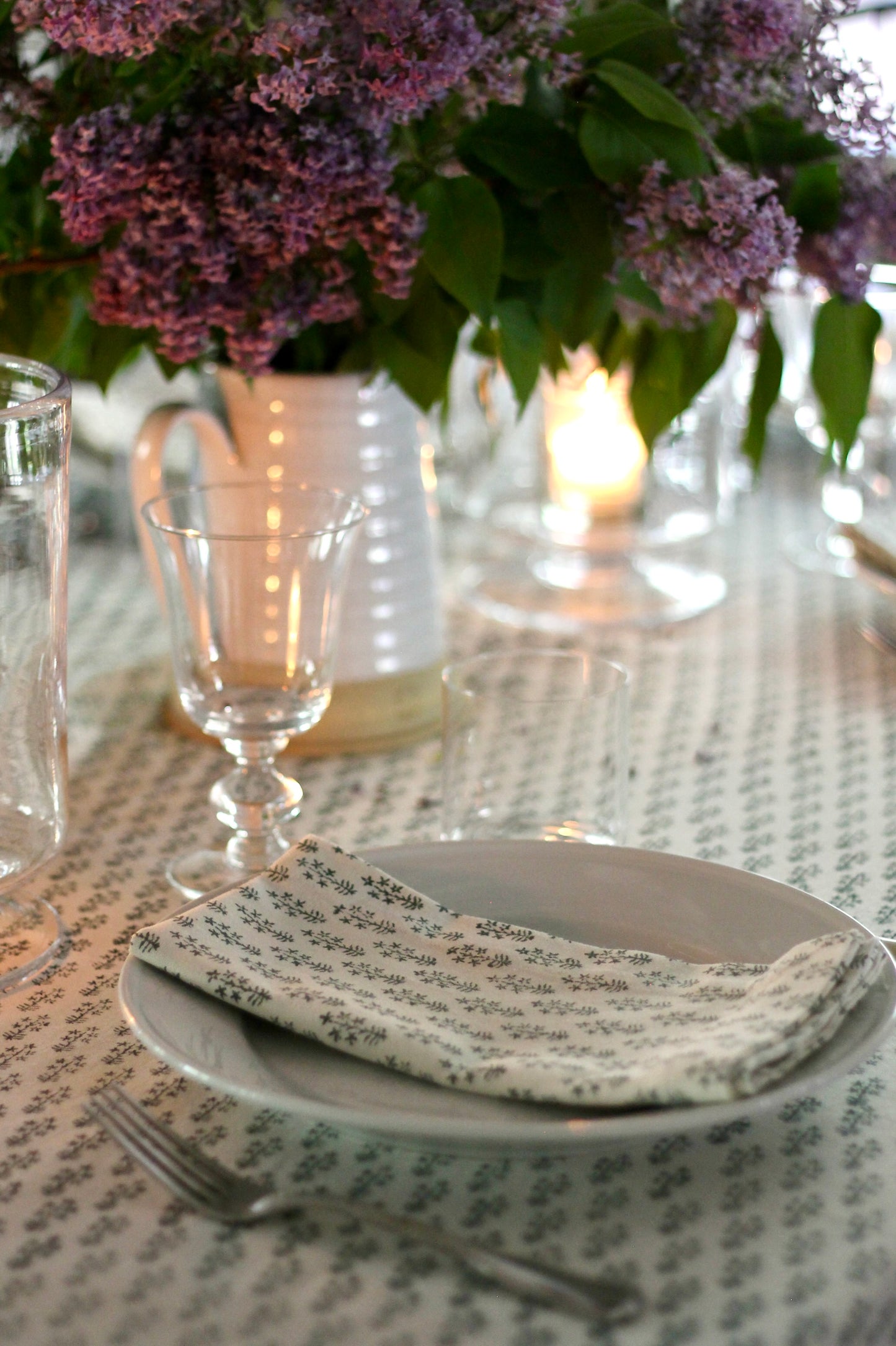 Emma in Deep Green Tablecloths
