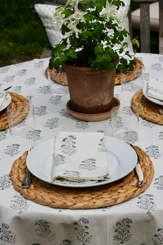 Charlotte in Blue Napkins