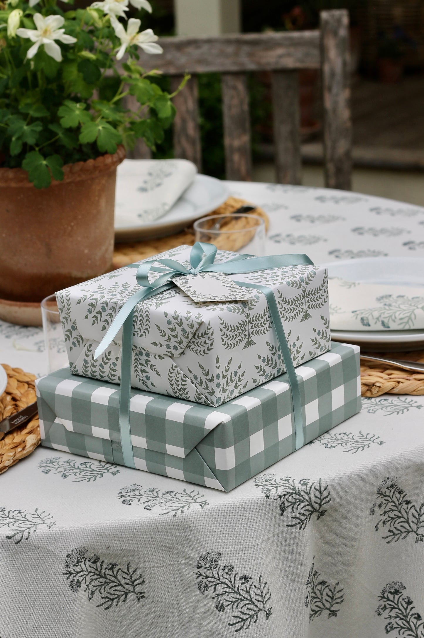 Mason Wrapping Paper in Pewter