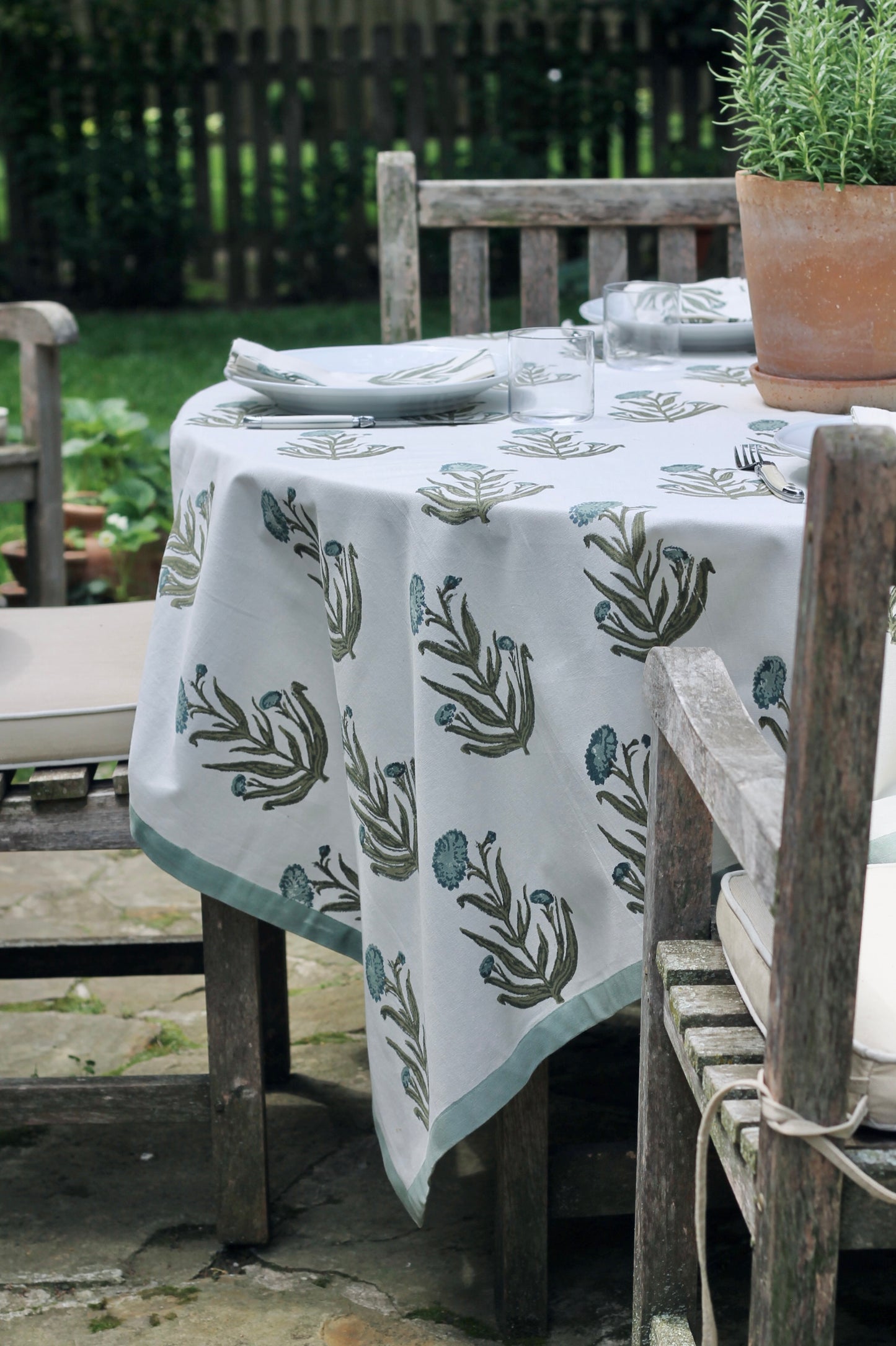 Amanda in Blue Tablecloths