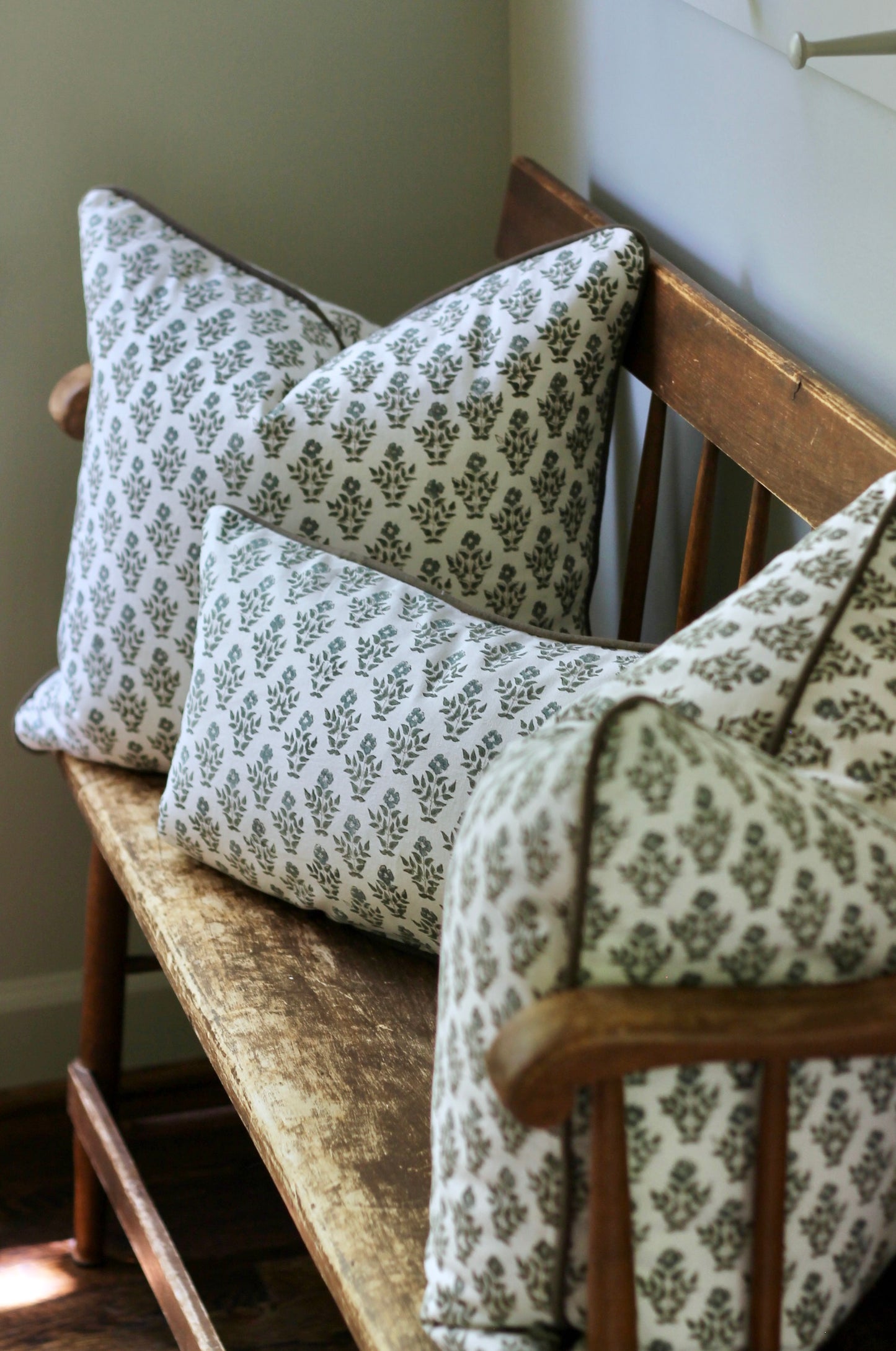 Carie Pillow Covers with Walnut Piping | 3 sizes