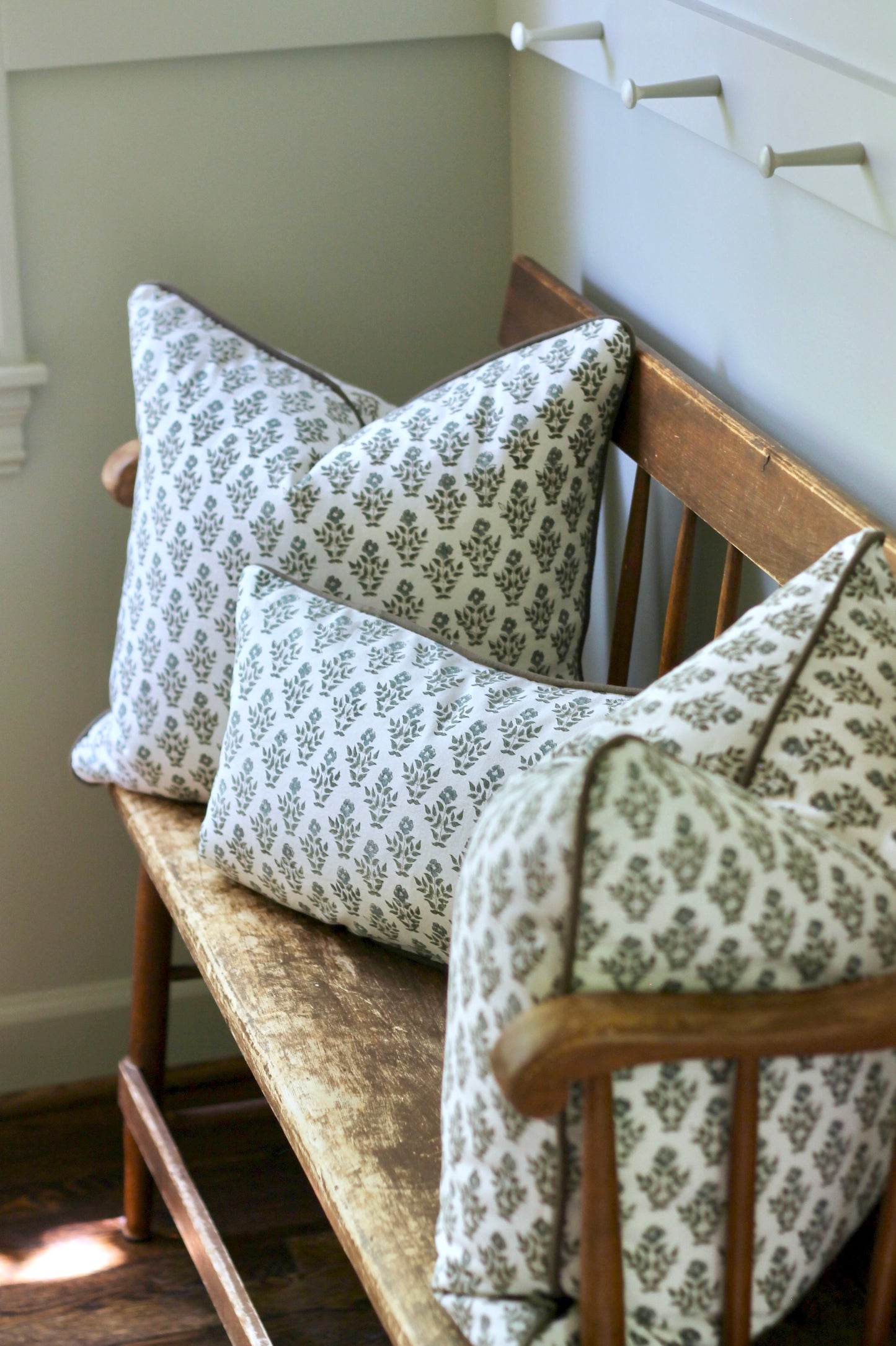 Carie Pillow Covers with Walnut Piping | 3 sizes