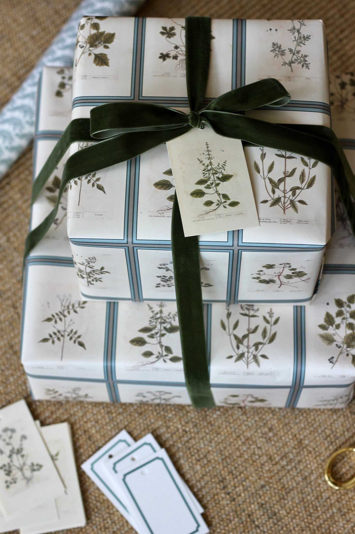 Antique Botanical Wrapping Papers - 4 sheets