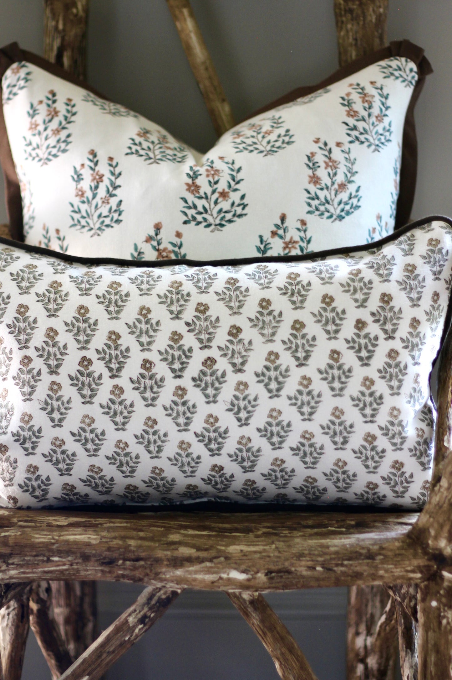 Marcella Pillow Covers | Walnut Flange