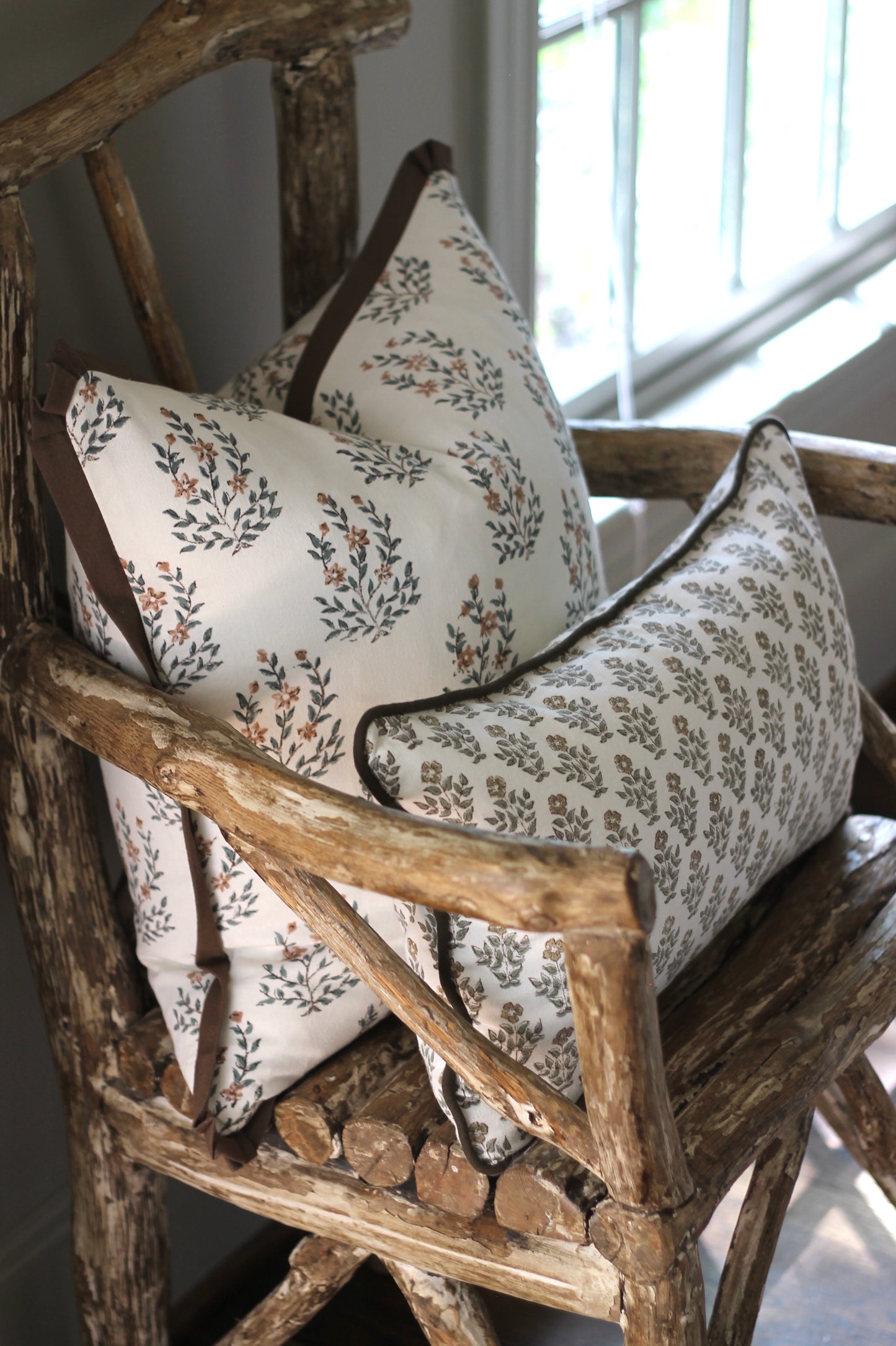 Carie Gold Pillow Covers | Walnut Flange