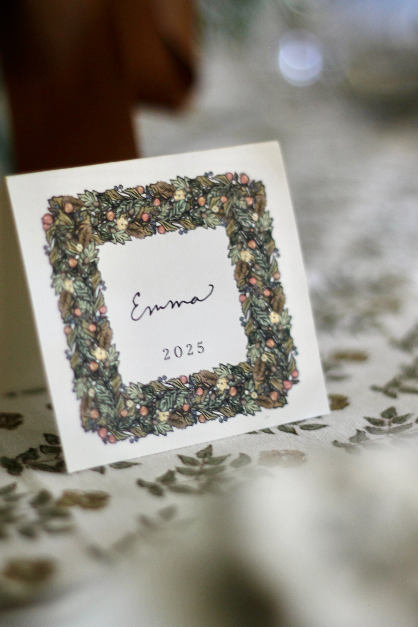 Holiday Harvest Wreath Placecards - Set of 10
