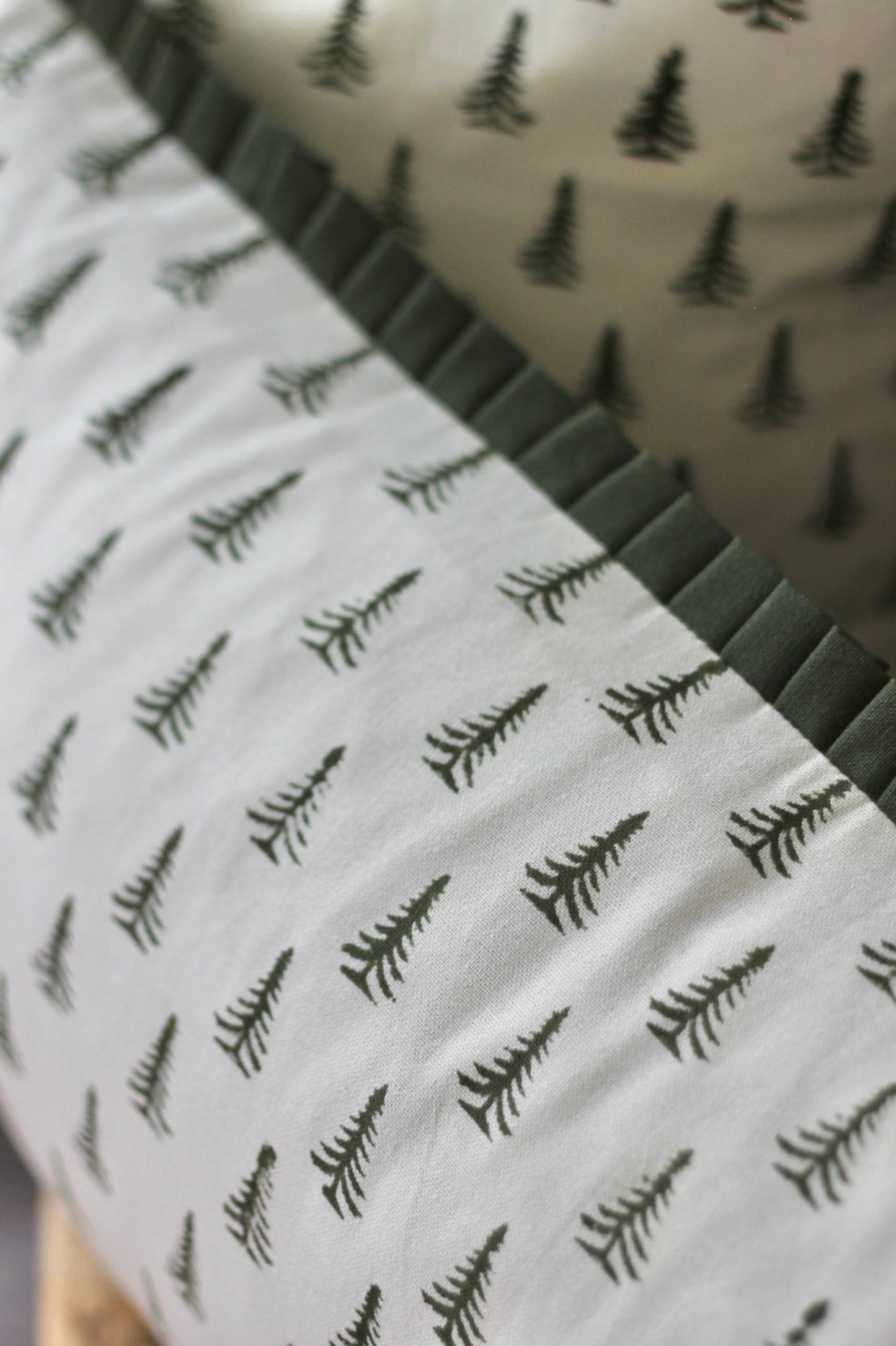 Green Tree Pillows with Green Flange