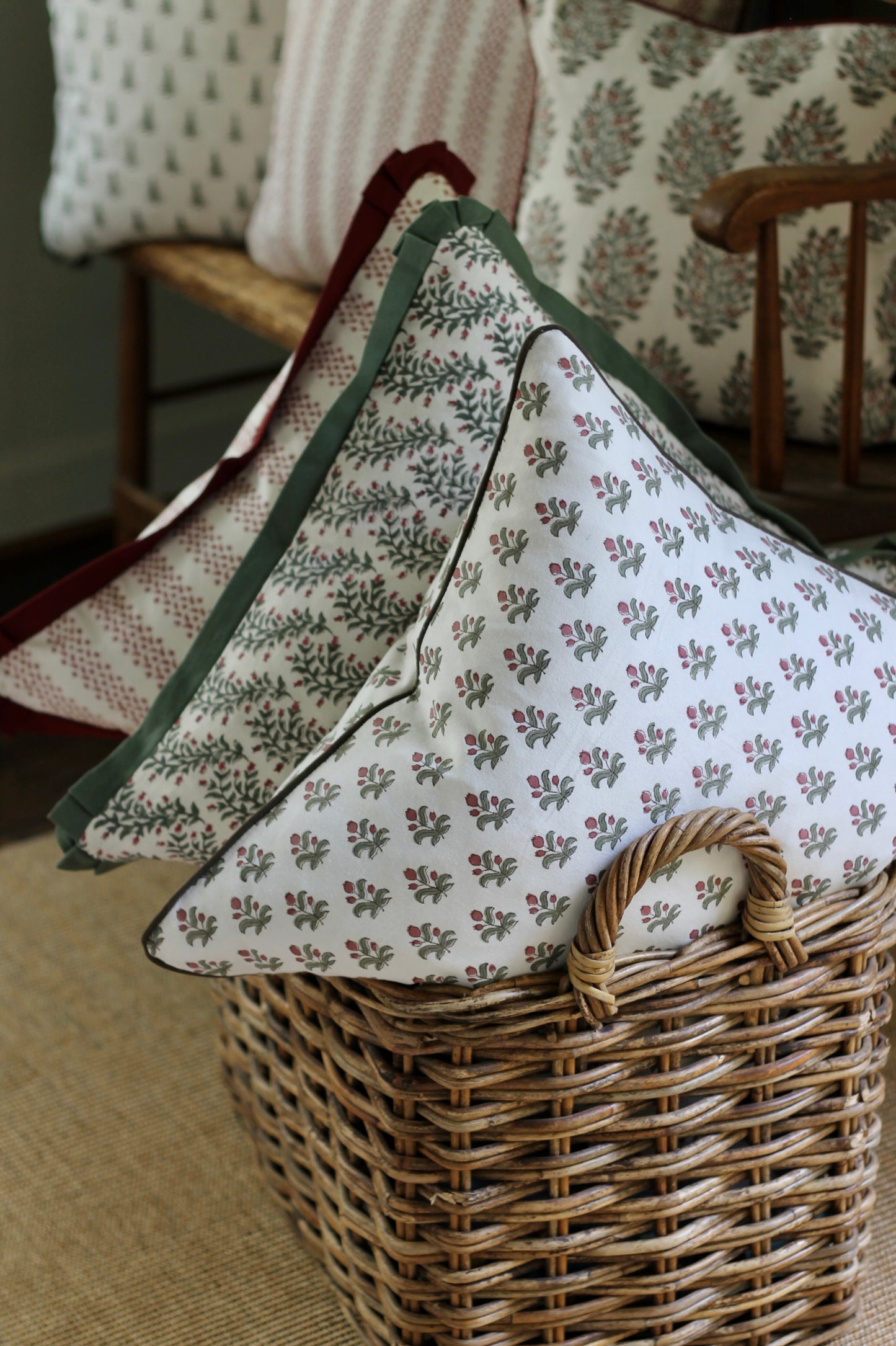 Alison Pillow Covers | Walnut Trim