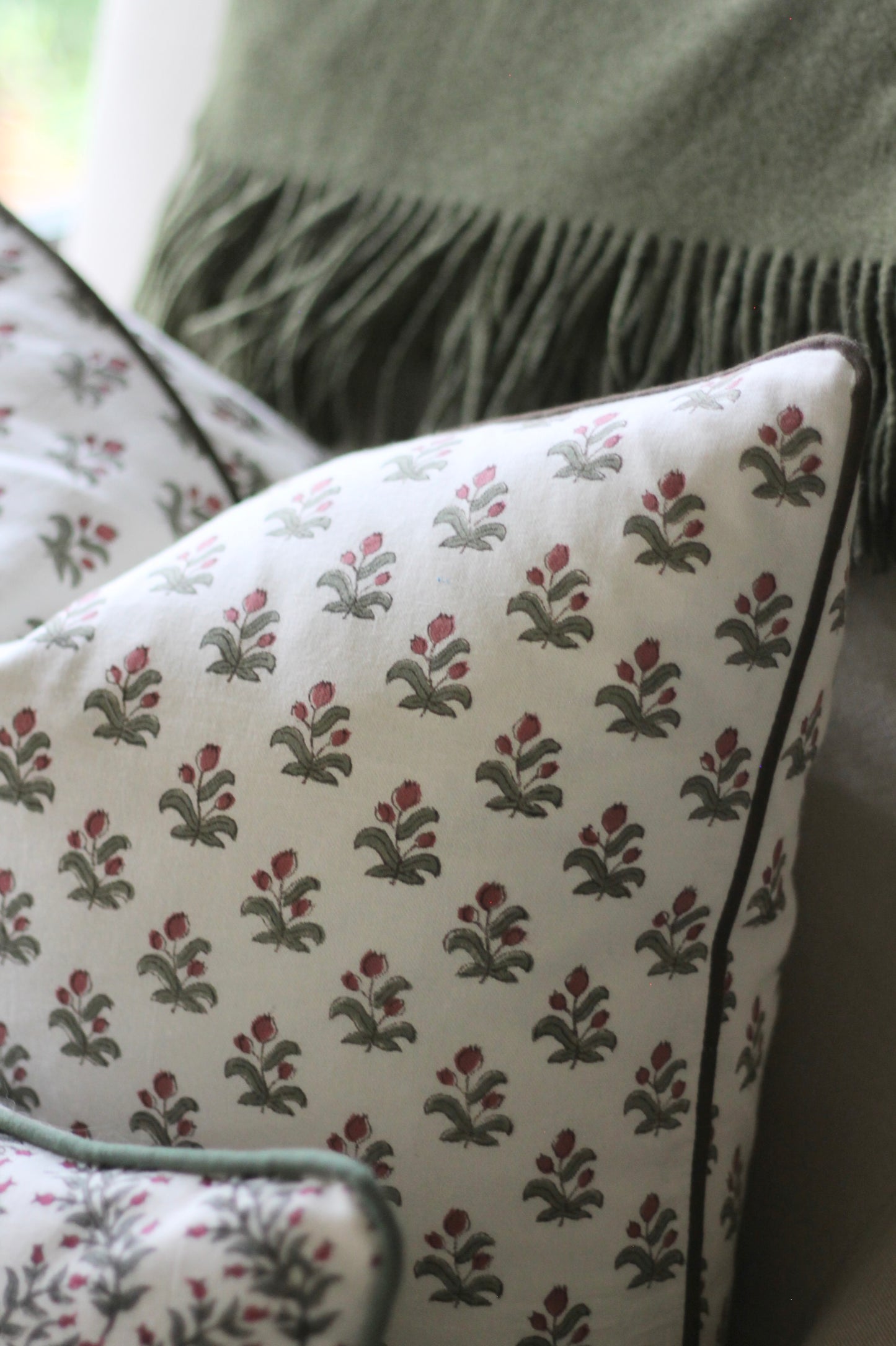 Alison Pillow Covers | Walnut Trim