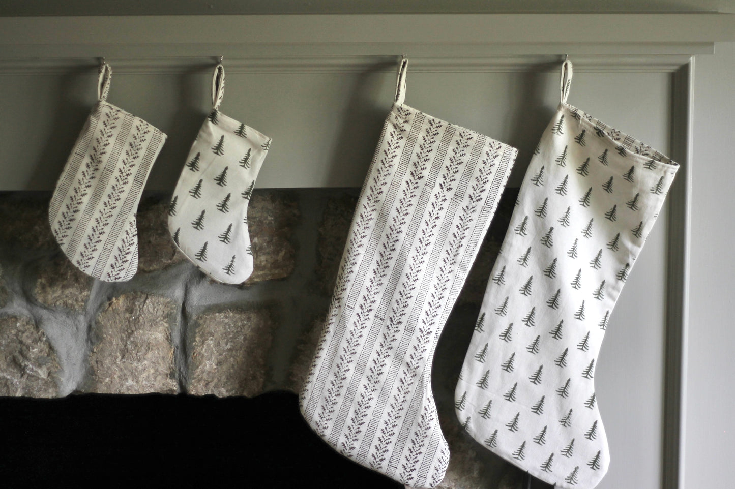 Tree Reversible Christmas Stockings | 2 sizes