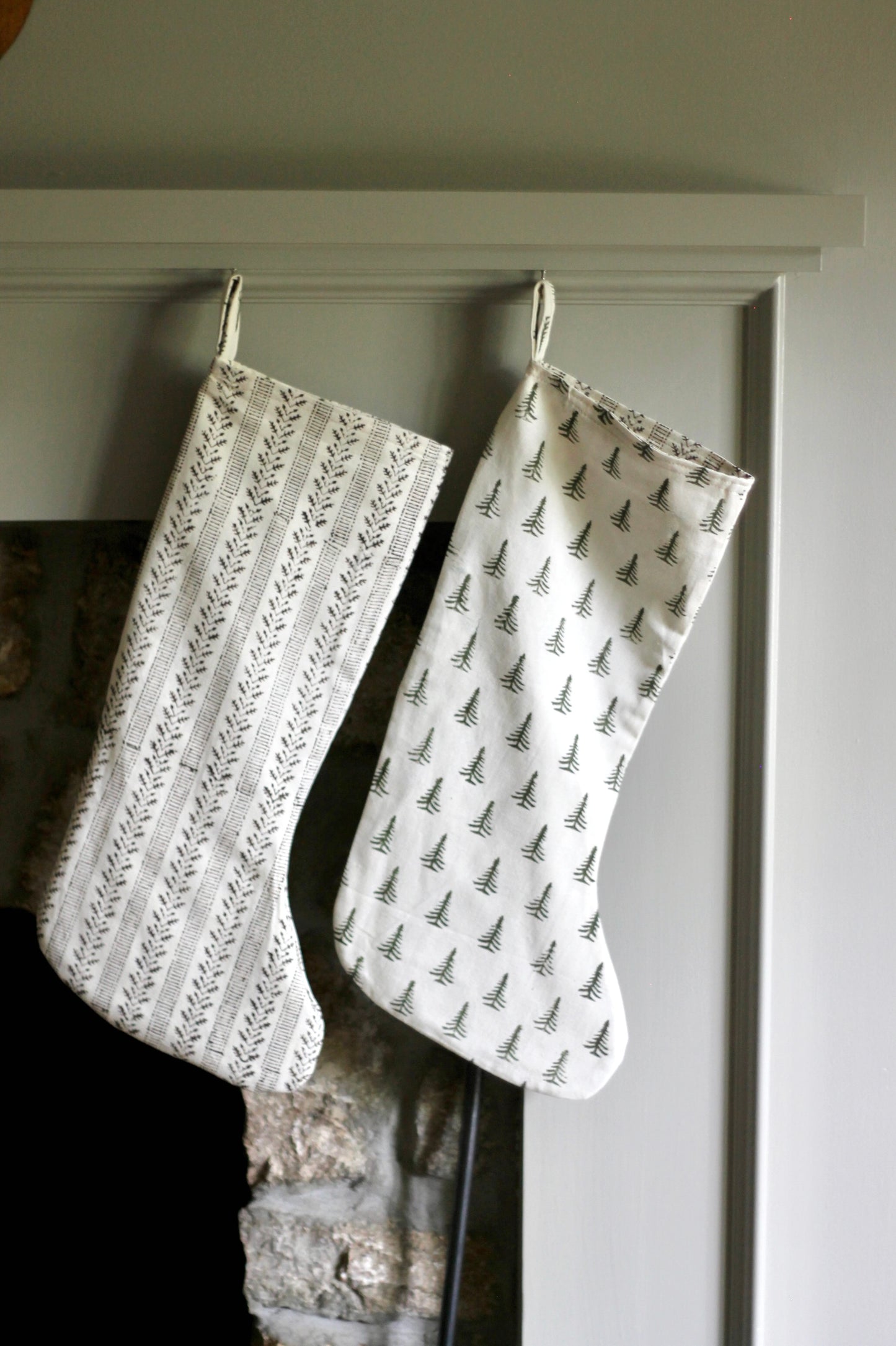 Tree Reversible Christmas Stockings | 2 sizes