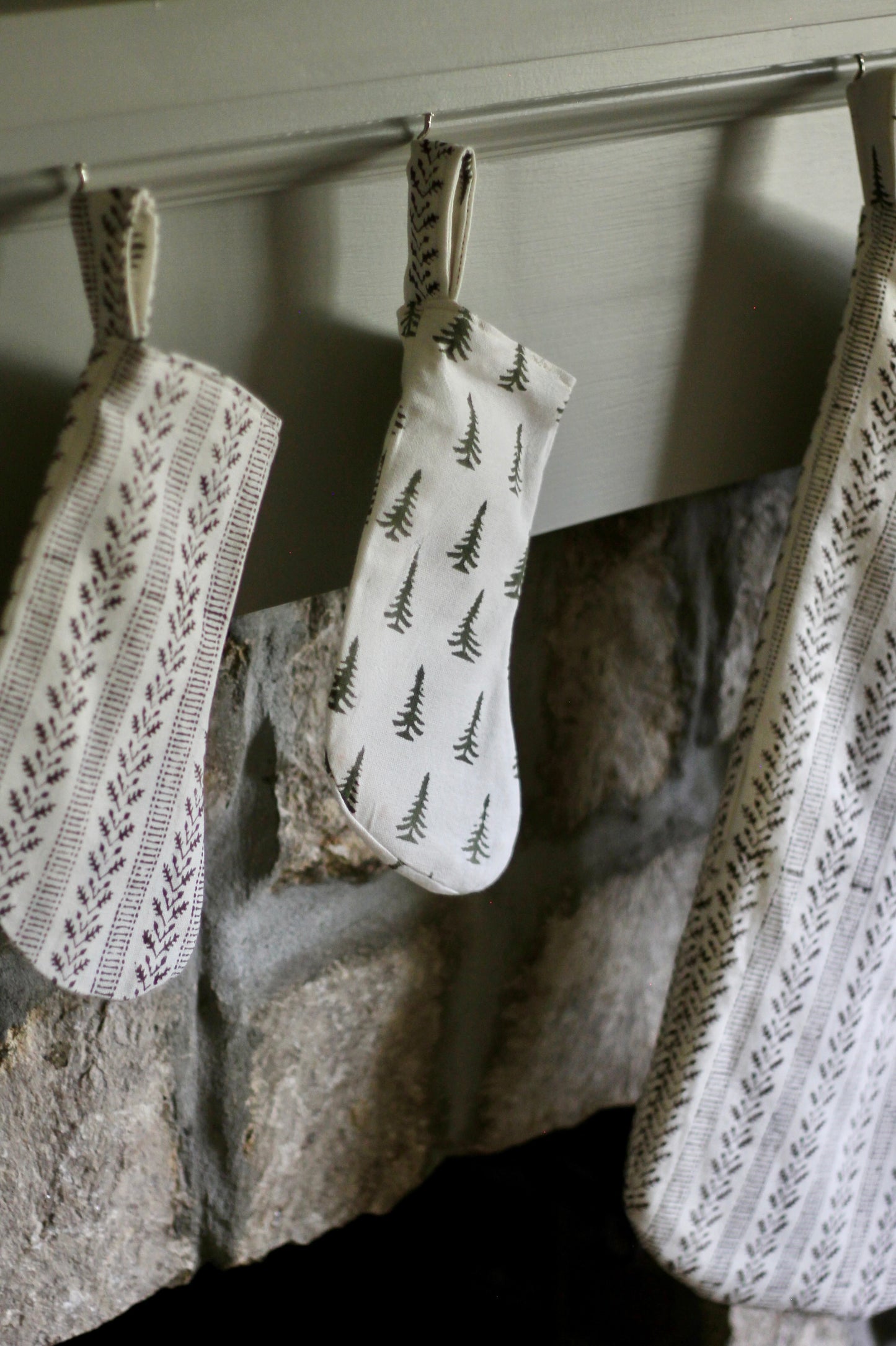 Tree Reversible Christmas Stockings | 2 sizes