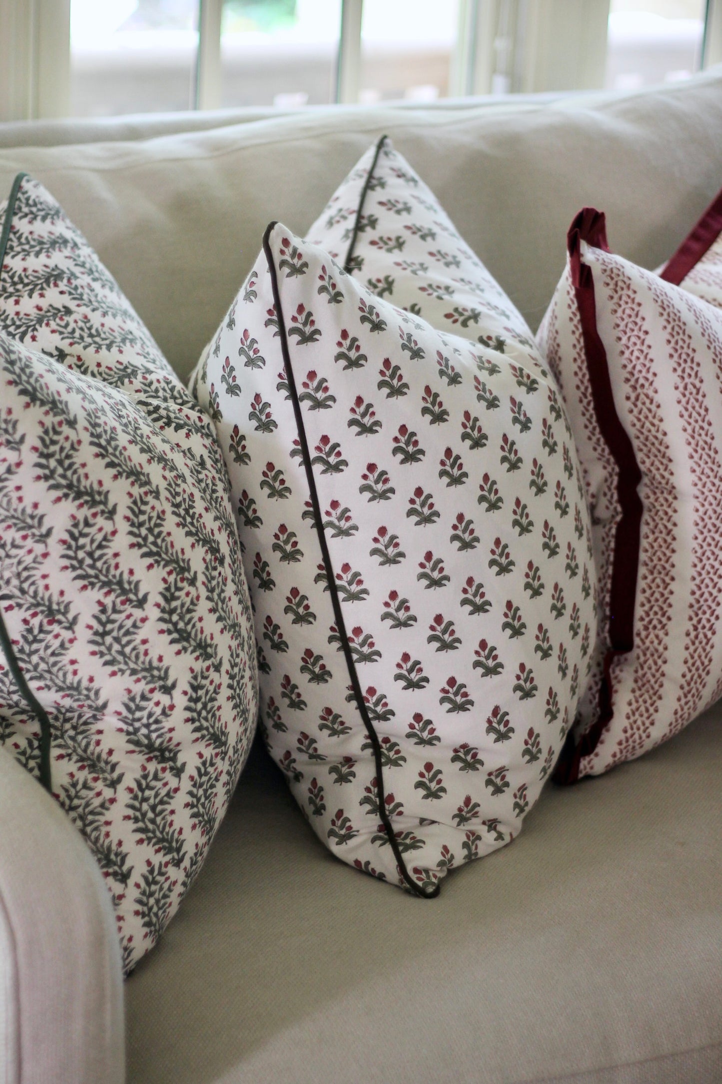 Alison Pillow Covers | Walnut Trim