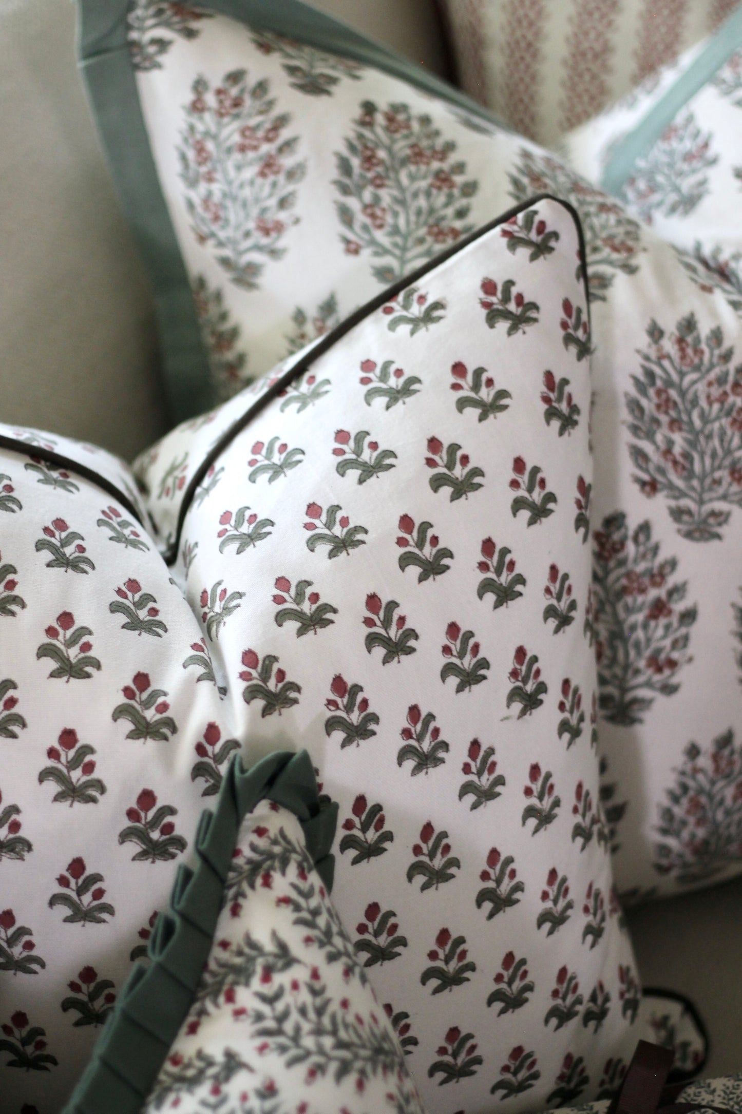 Alison Pillow Covers | Walnut Trim