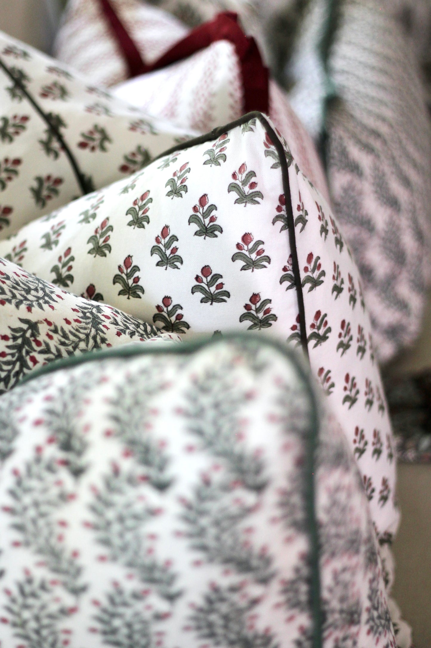 Alison Pillow Covers | Walnut Trim