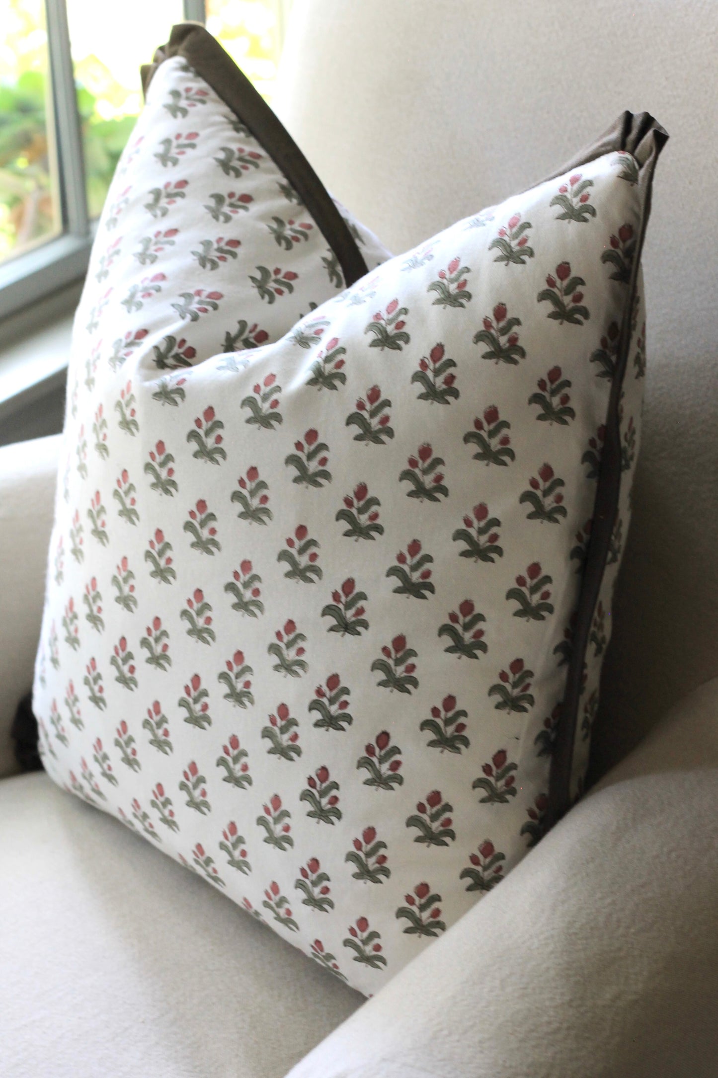 Alison Pillow Covers | Walnut Trim
