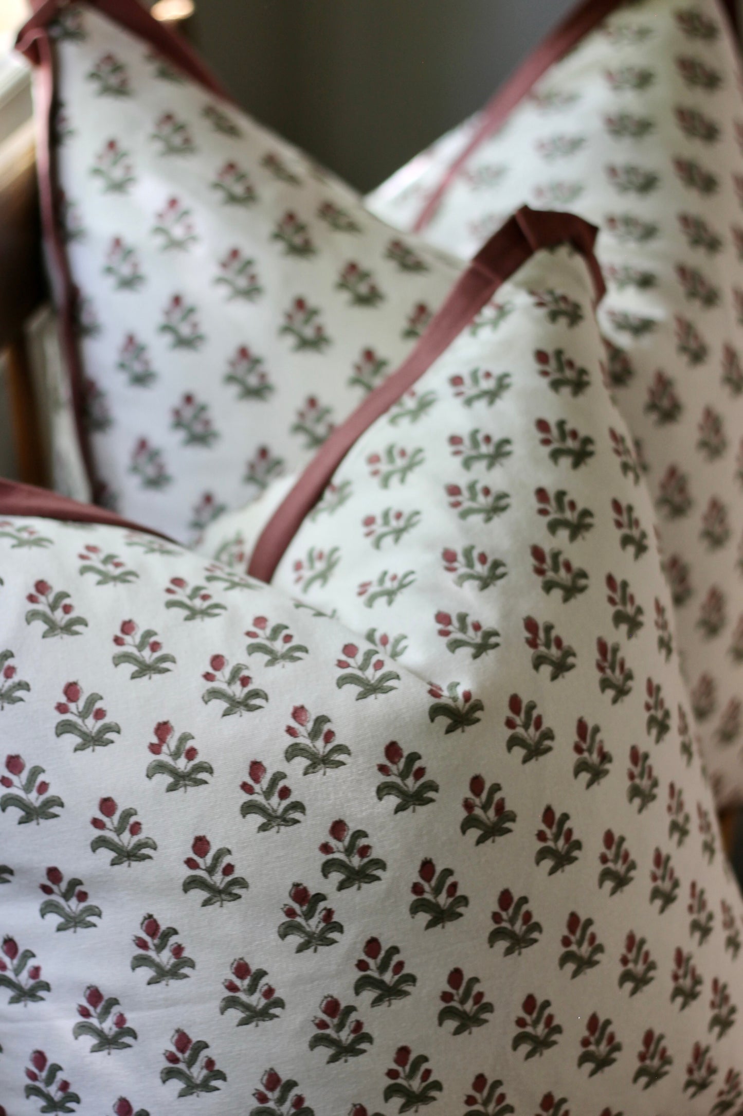 Alison Pillow Covers | Rosewood Trim