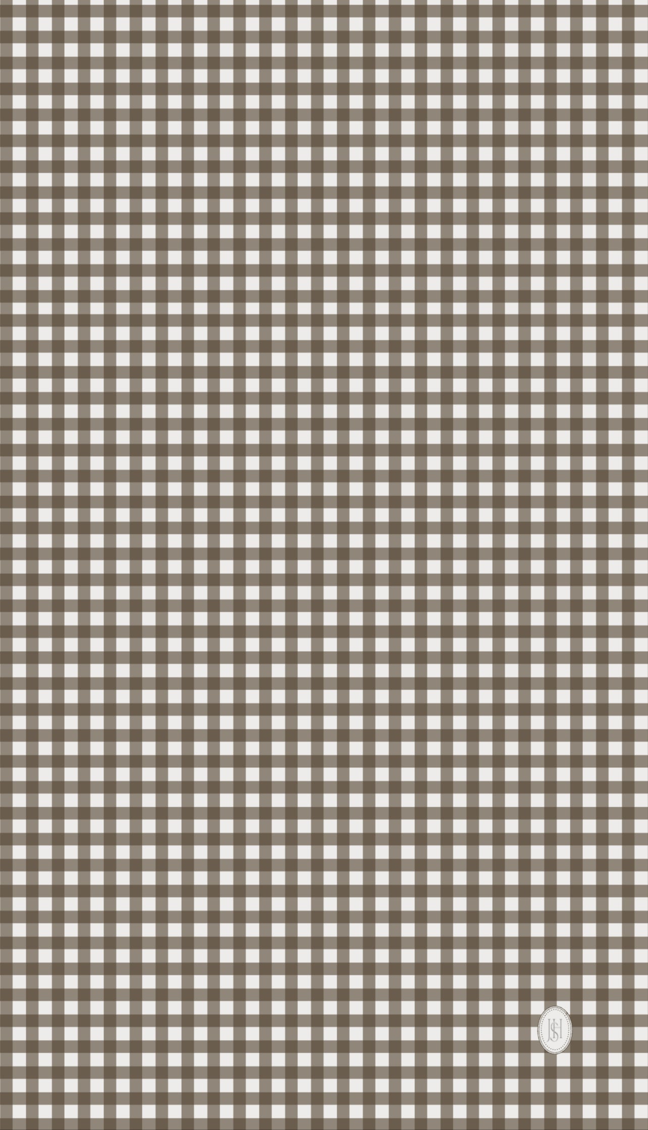 "Henry" Chocolate Gingham Wrapping Paper