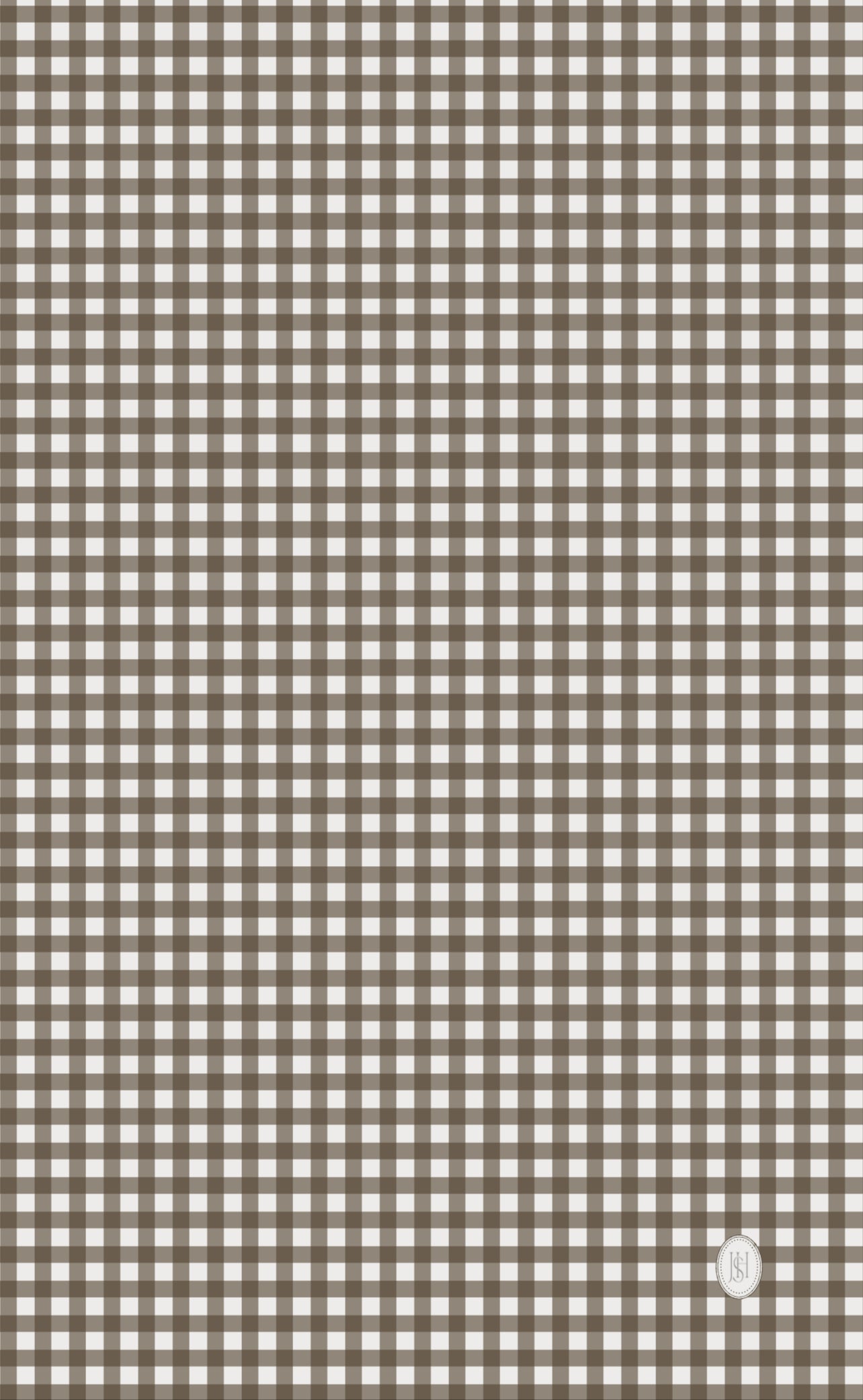 "Henry" Chocolate Gingham Wrapping Paper