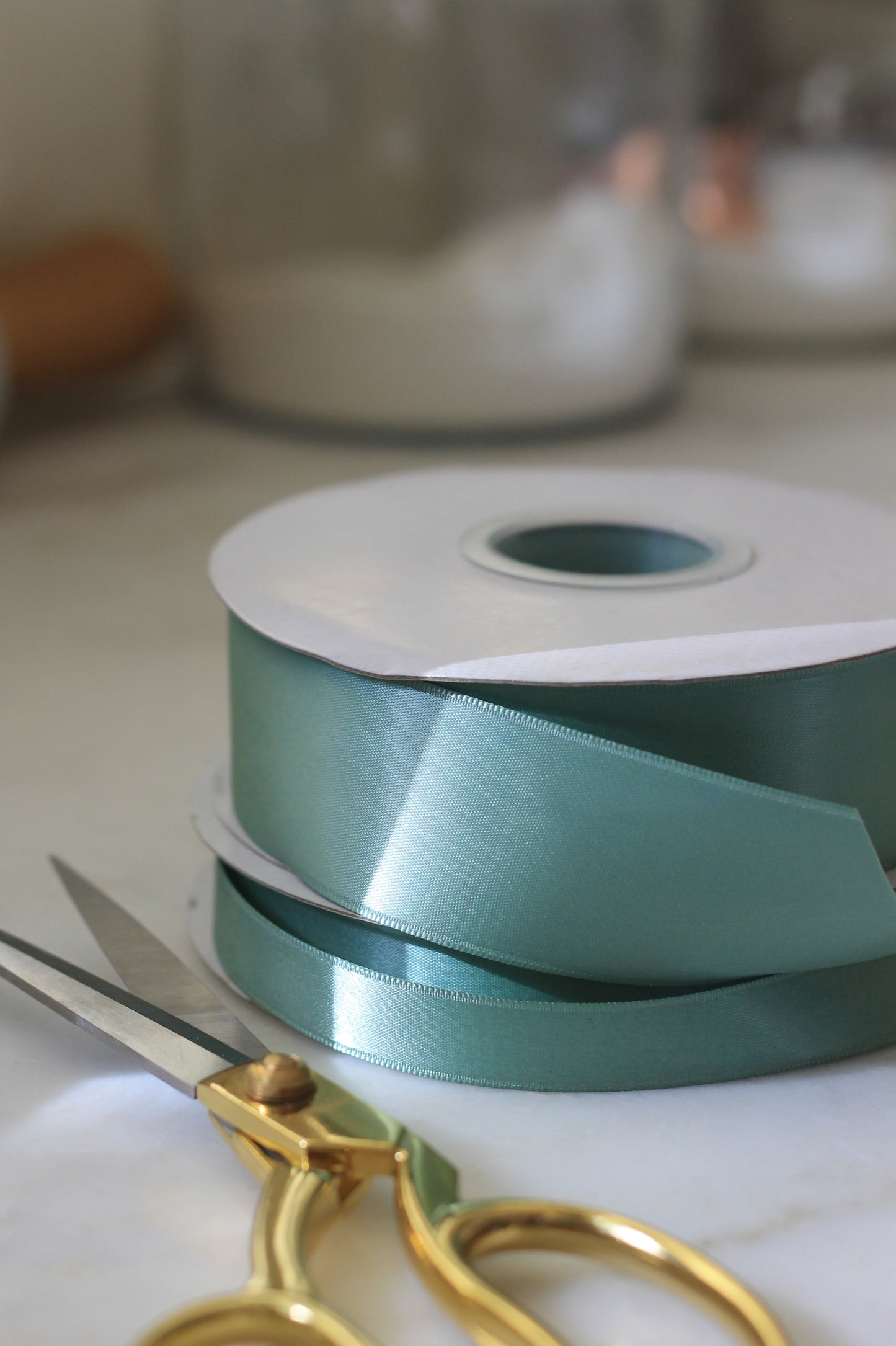 Olive Leaves Satin Ribbon