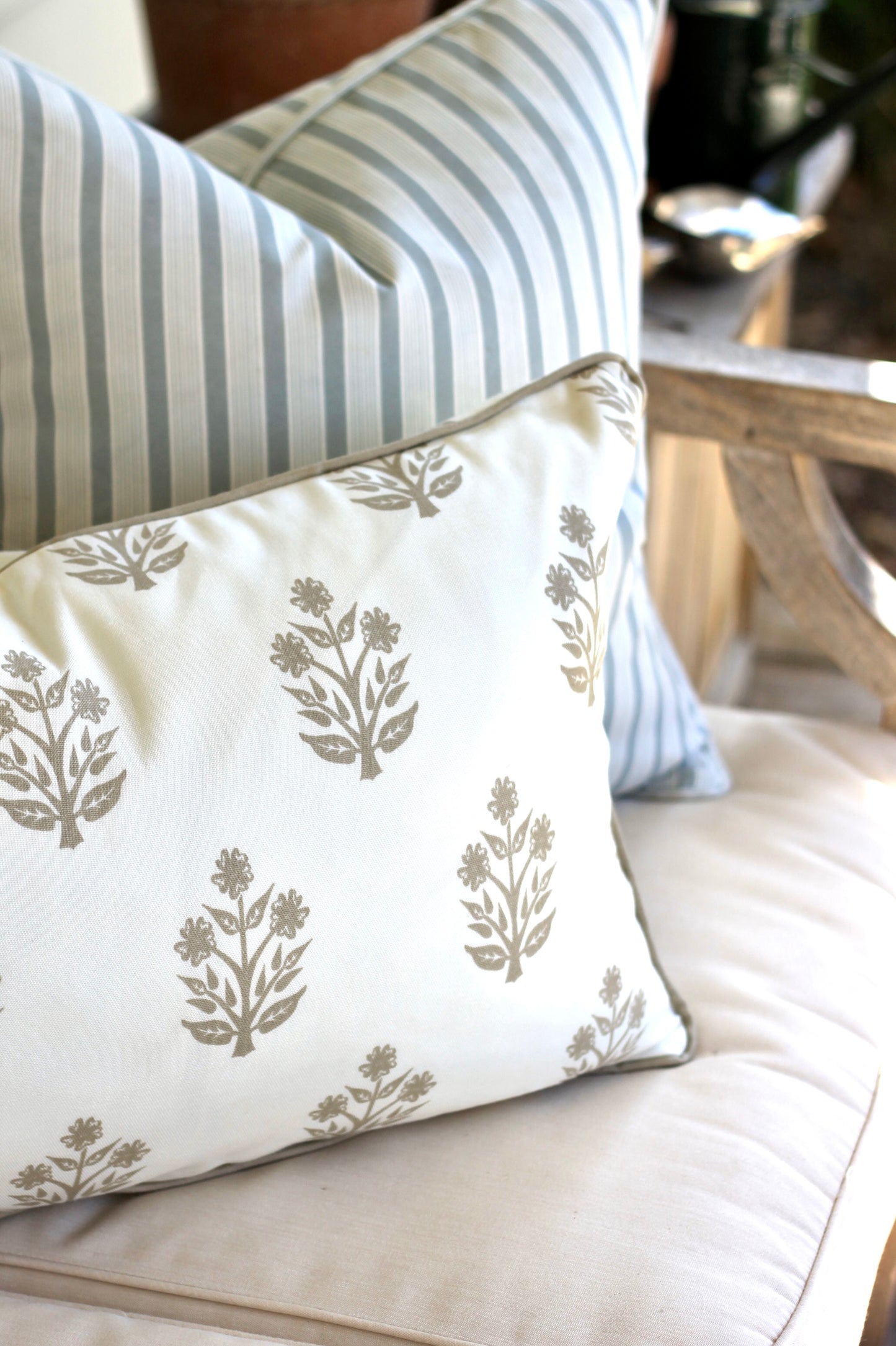 Emma in Wheat Outdoor Fabric by the Yard
