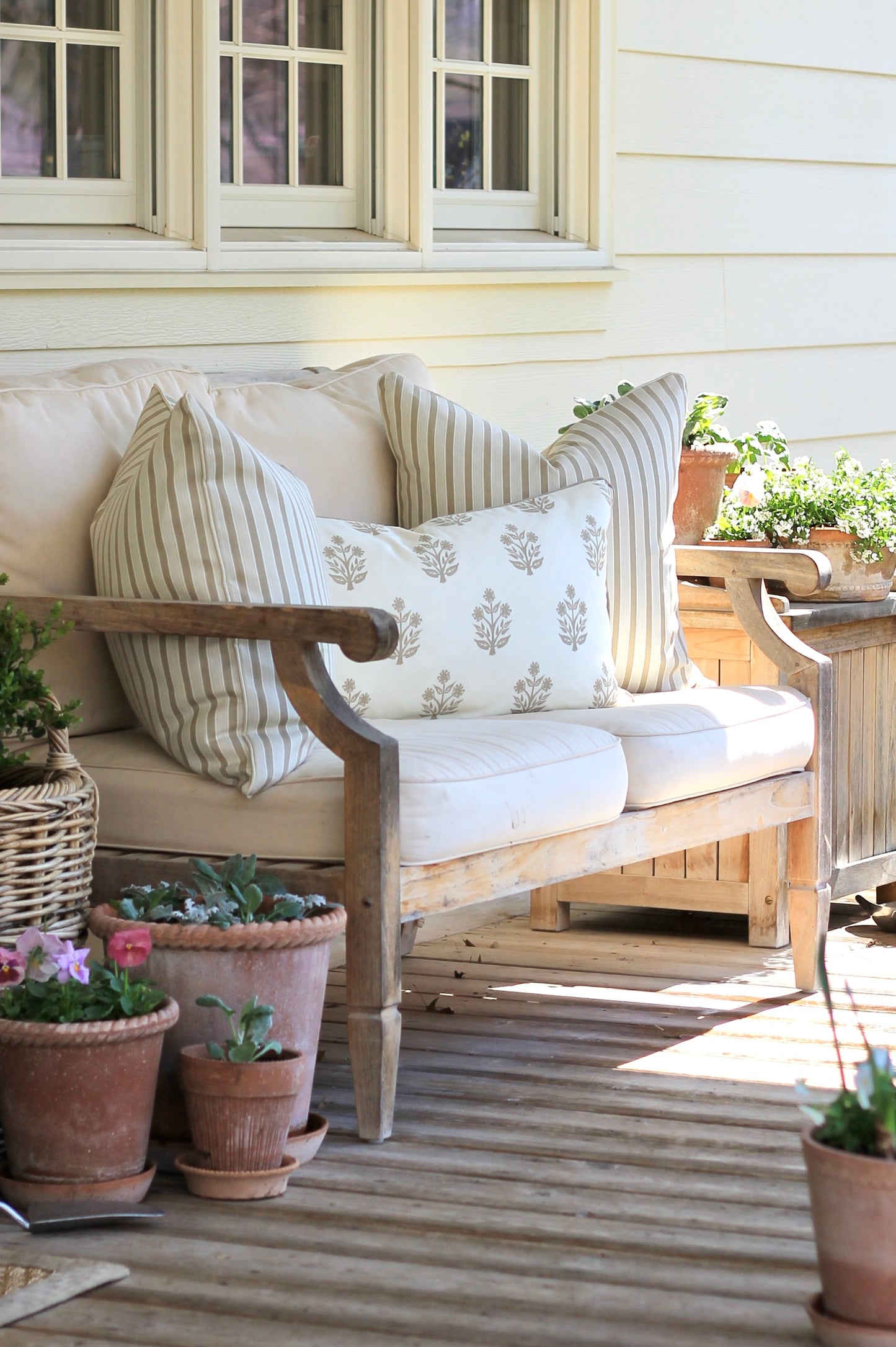 Outdoor Emma Pillow Covers in Wheat | 3 Sizes