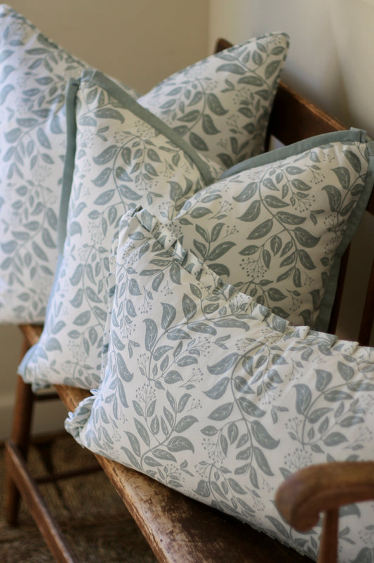 Privet Hedge Pillow Covers in Seaglass