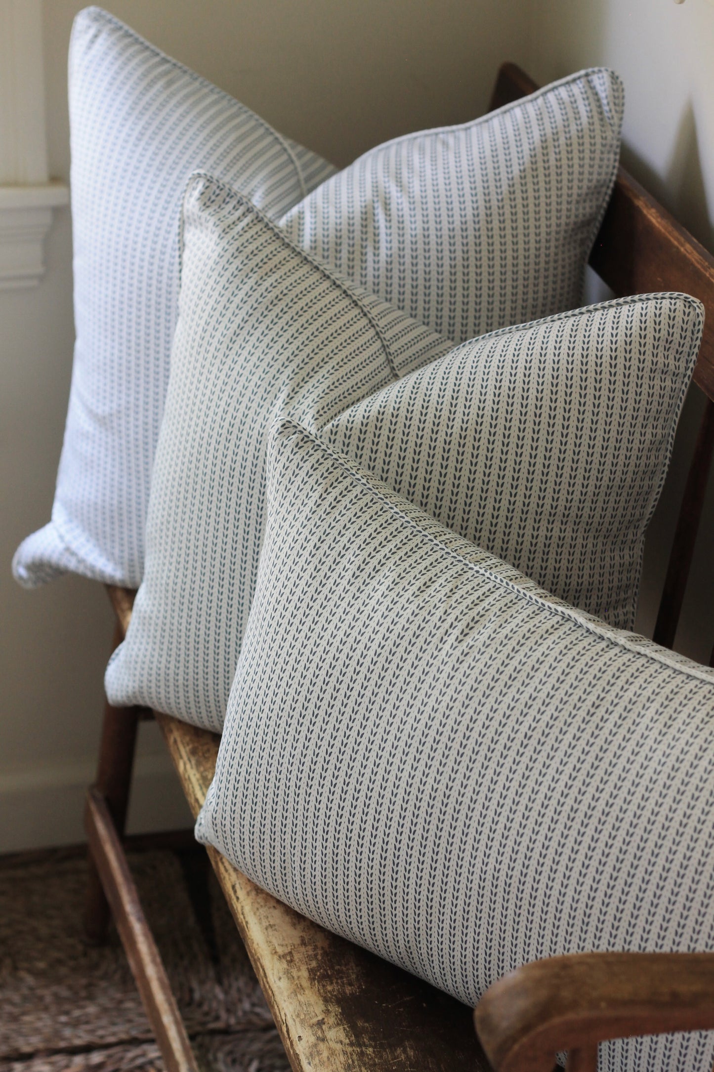 Dot & Leaf Pillow Covers in Navy | 3 sizes