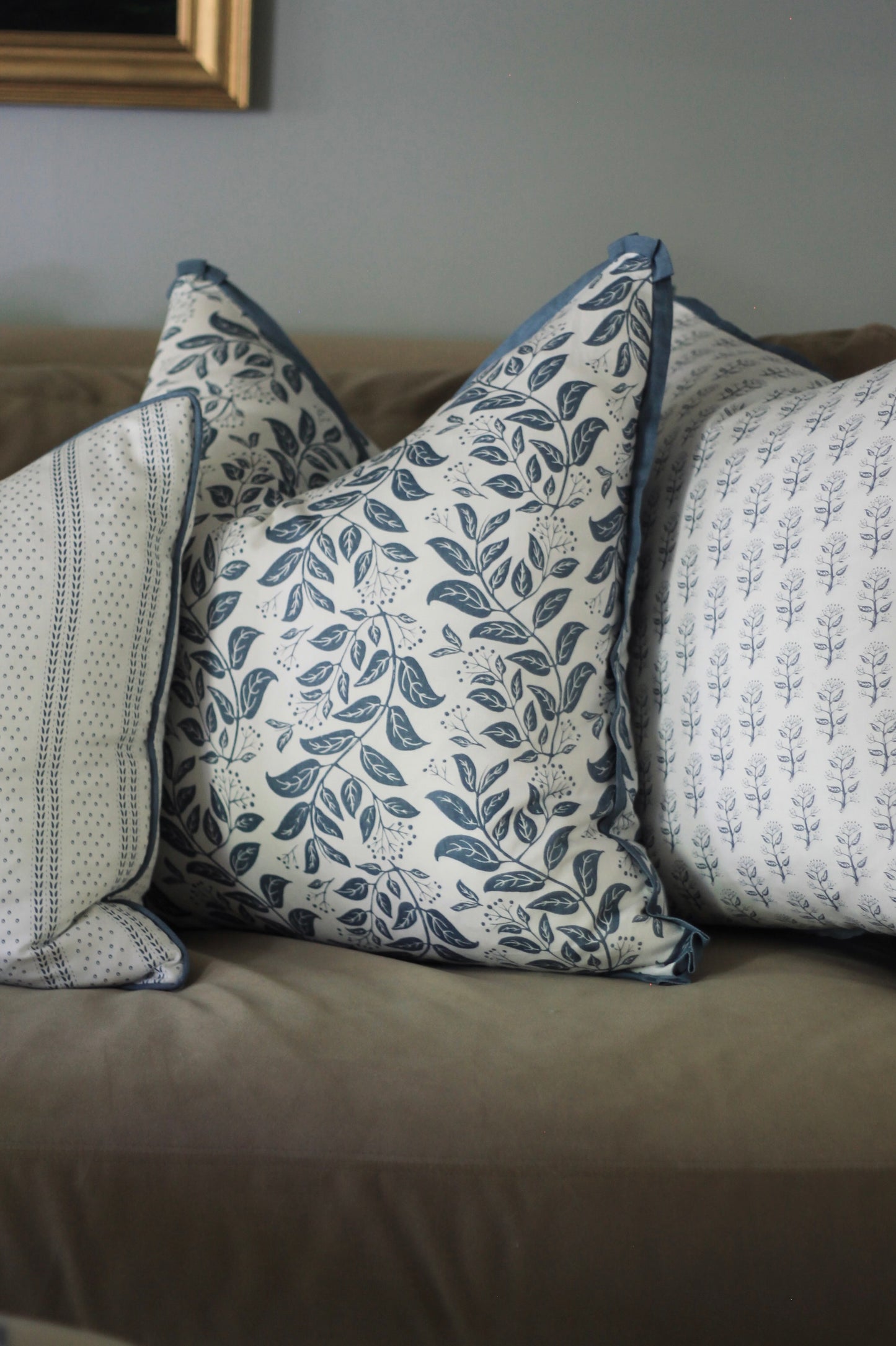 Privet Hedge Pillow Covers in Navy | 3 sizes