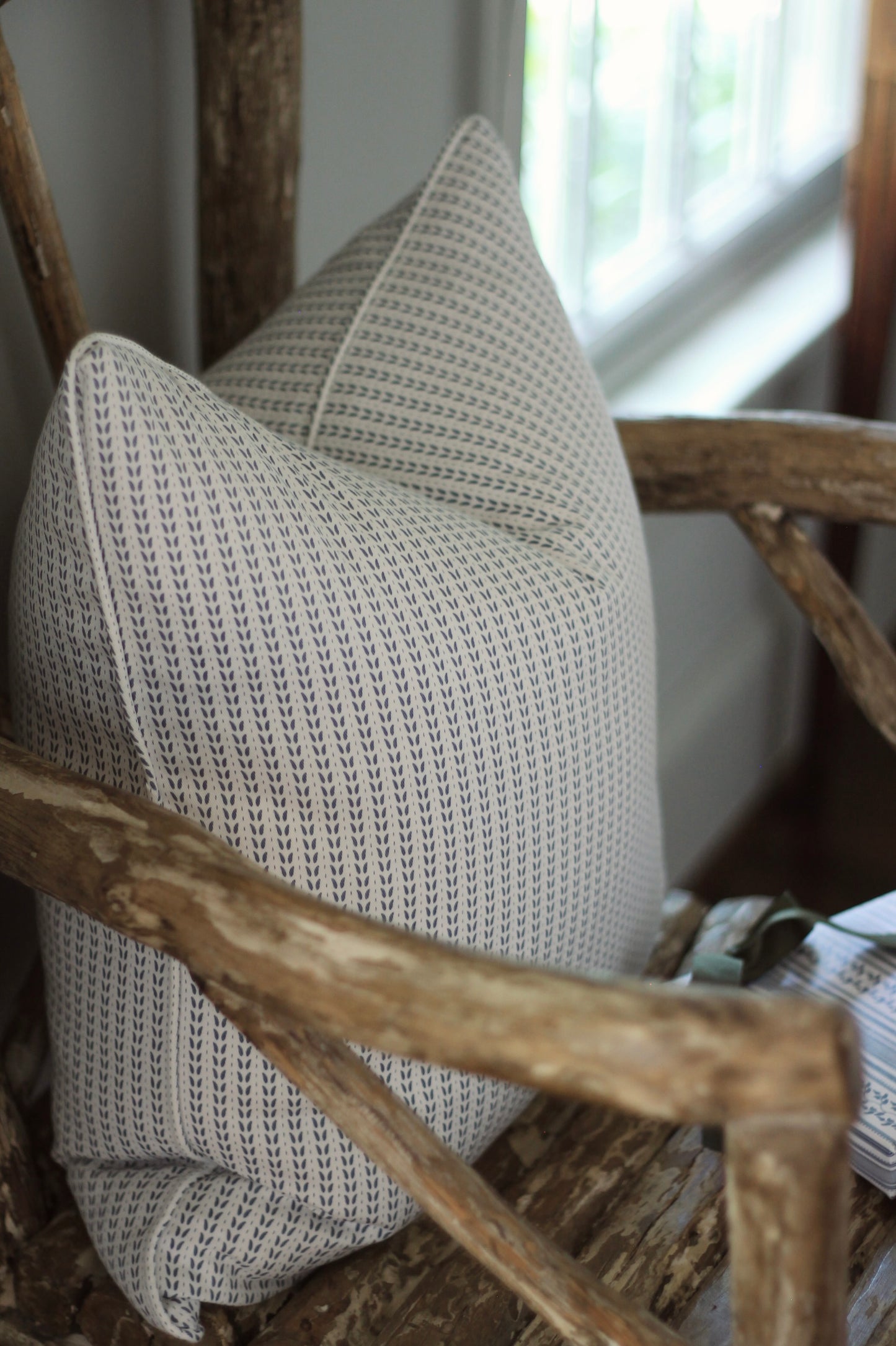 Dot & Leaf Pillow Covers in Navy | 3 sizes